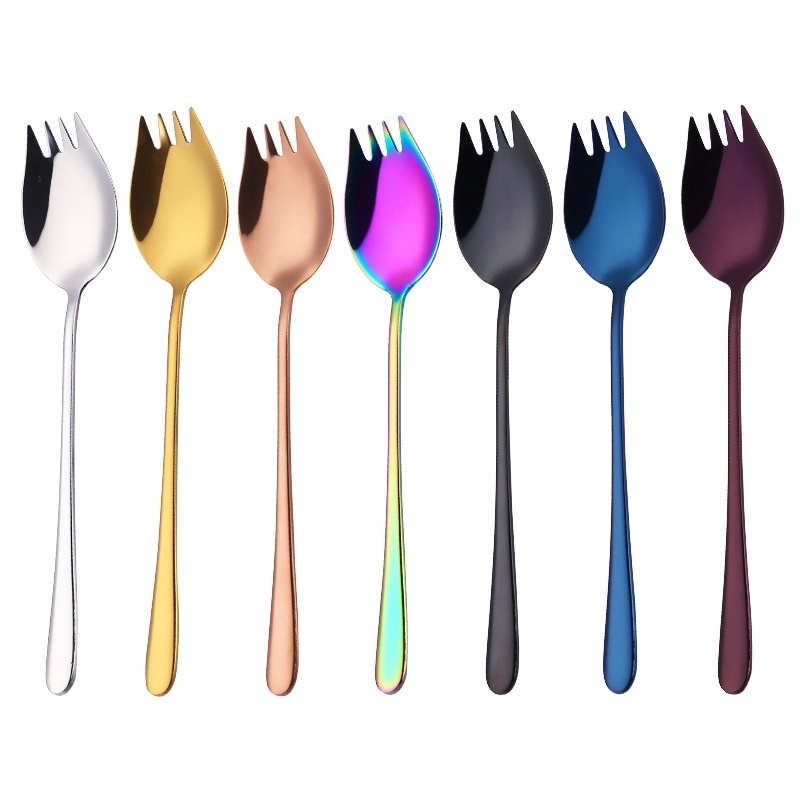 2 in 1 Stainless Steel Spoon with Fork 5