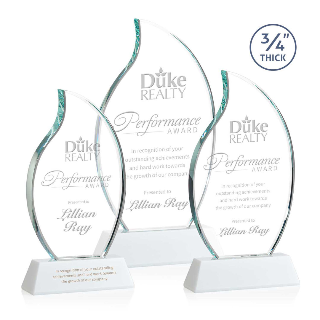 Croydon Flame Award on Newhaven Base - White