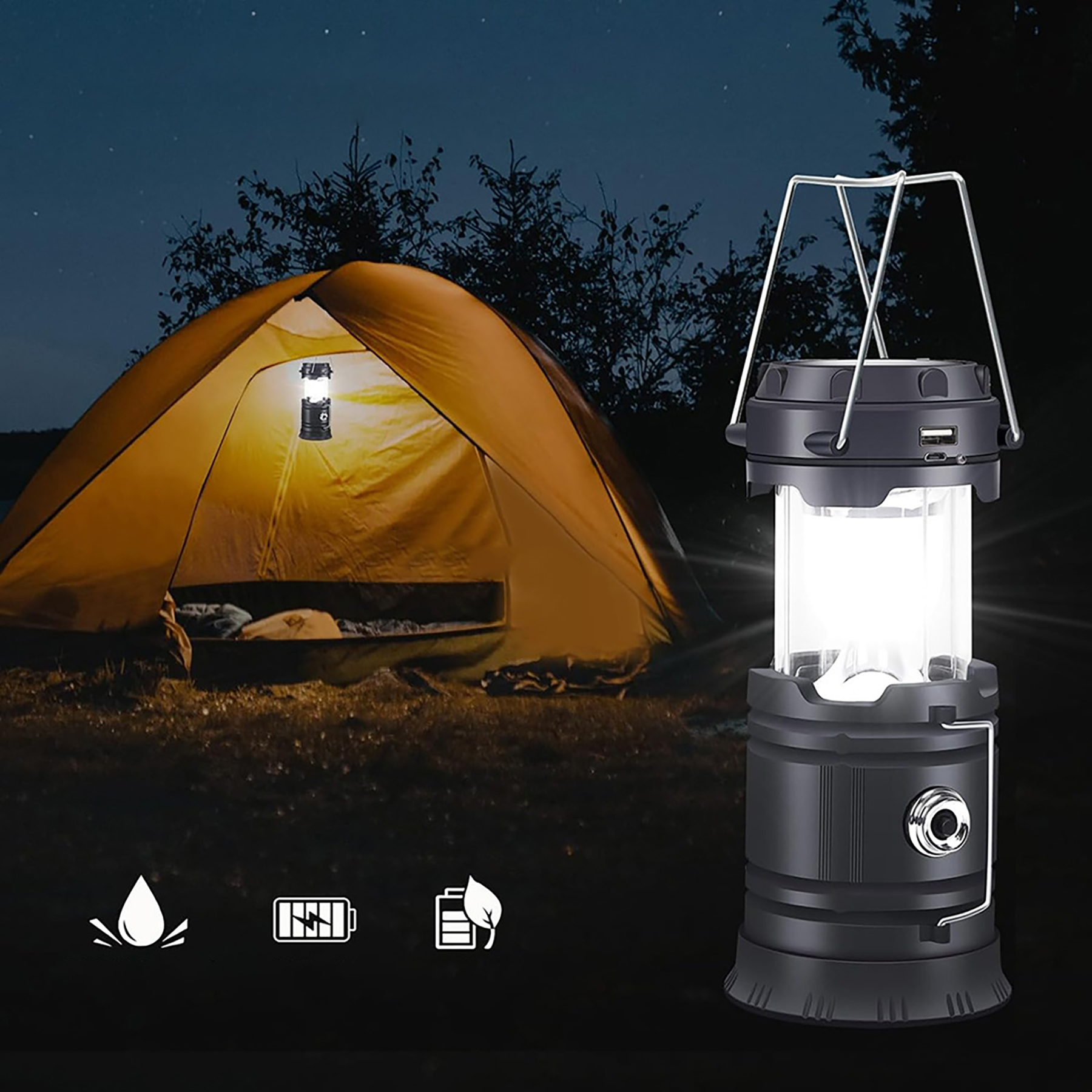 Rechargeable Solar LED Camping Light 5