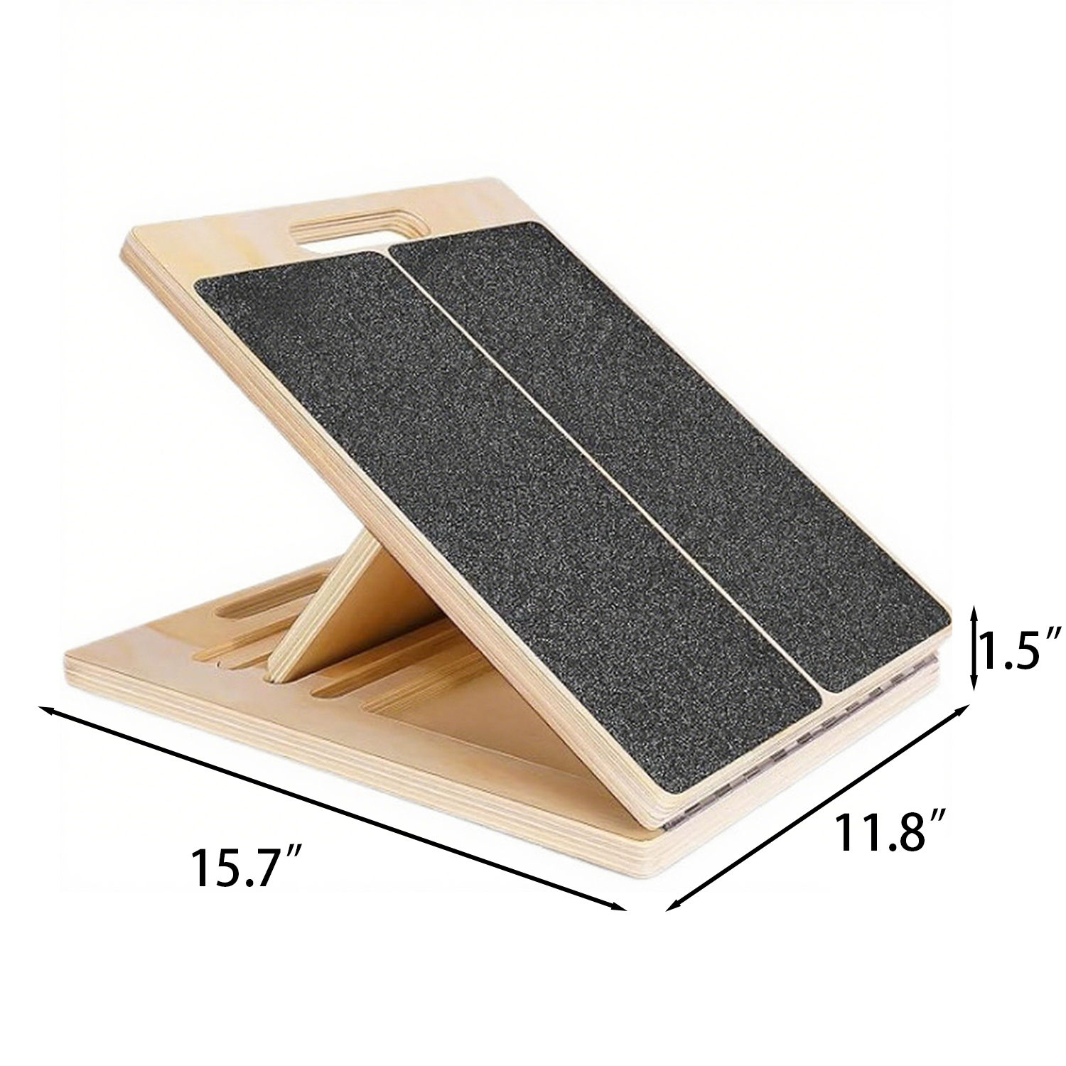 Portable Calf Stretching Squats Wooden Slant Board 5