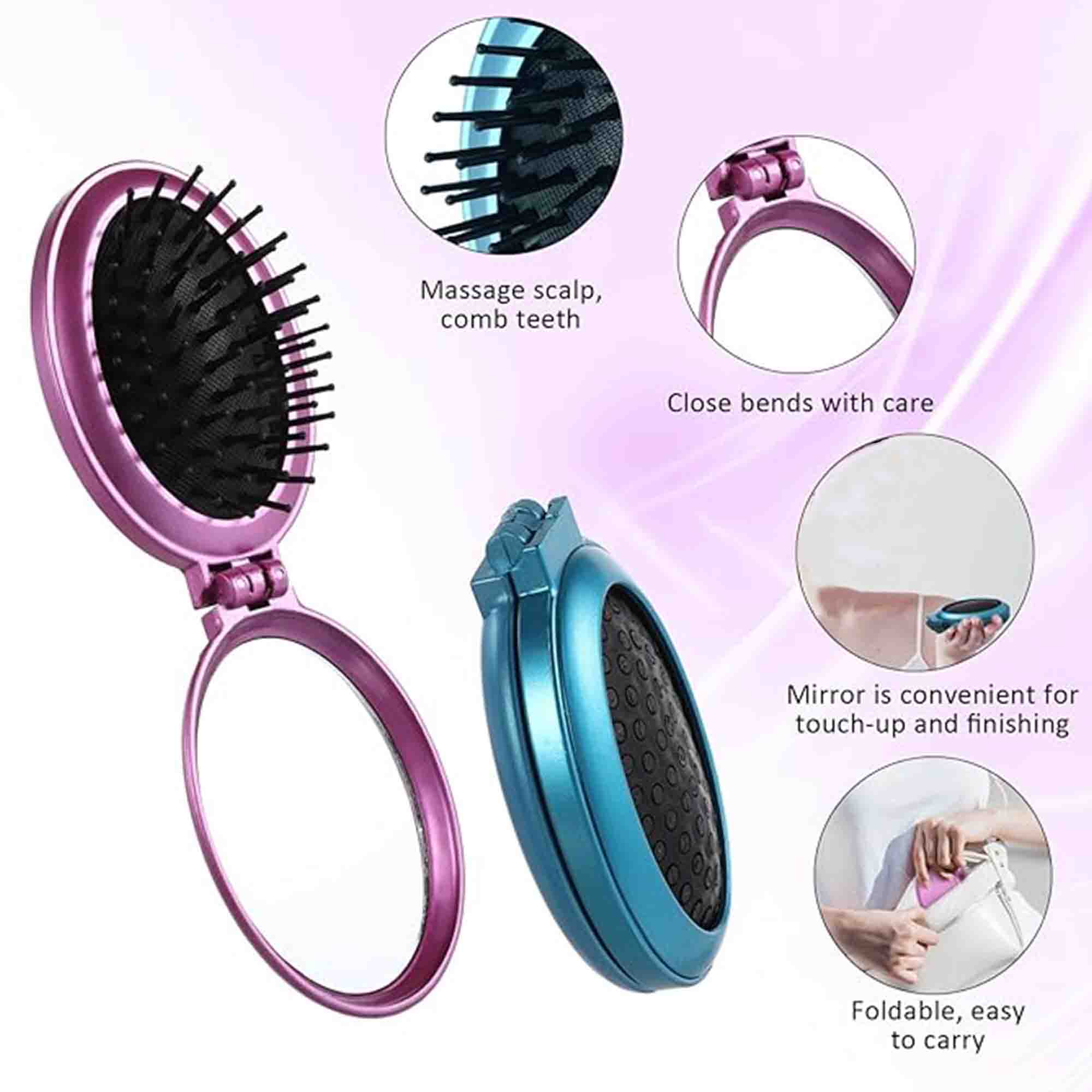 Portable Massage Comb W/ Mirror 2