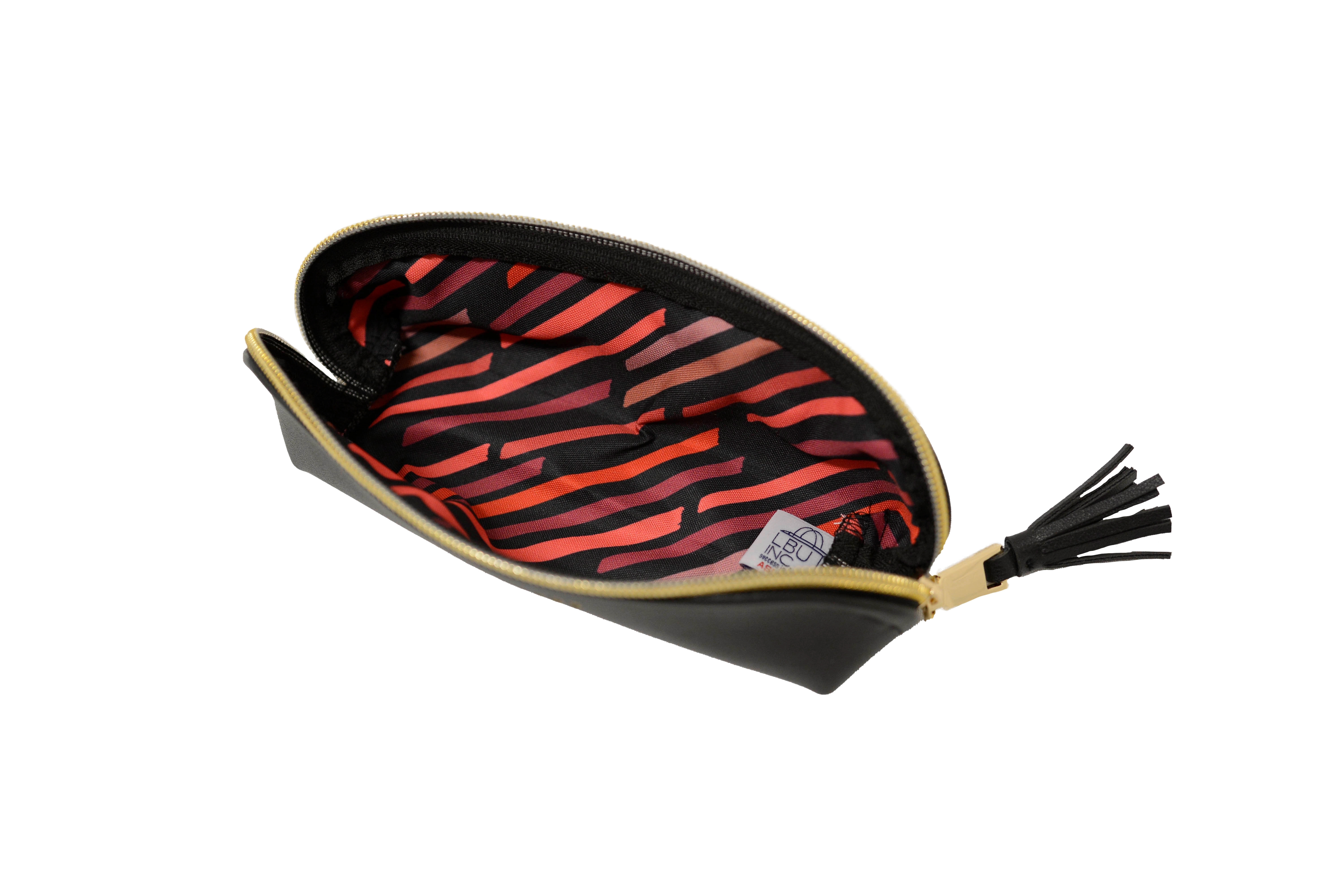 Custom Zippered Faux Leather Cosmetic Bag 3