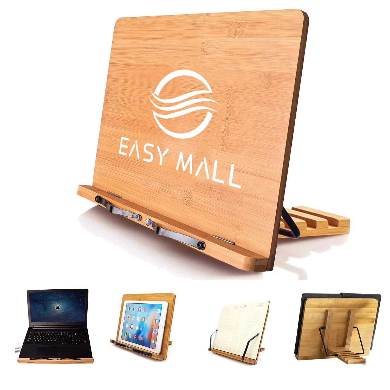 Bamboo Large Book Holders For Reading Hands Free 1