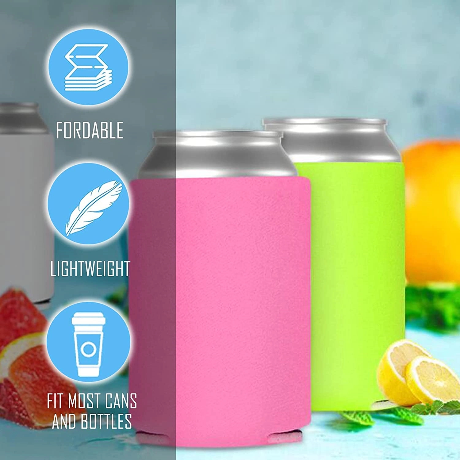 Beer Can Coolers Sleeves, custom koozie with logo imprint 4