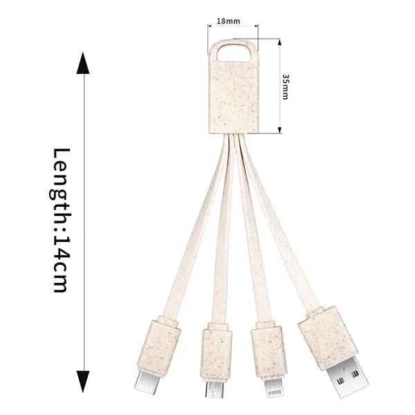 Eco Wheat Straw 4 in 1 Charging Cables 6