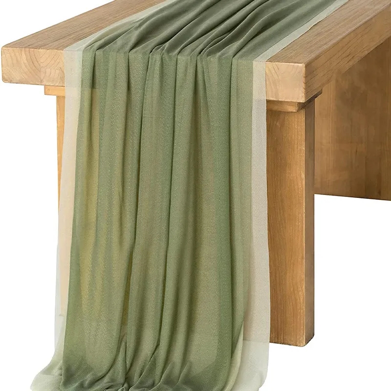 Dusty Rose Sheer Table Runner for Rustic Boho Wedding 3