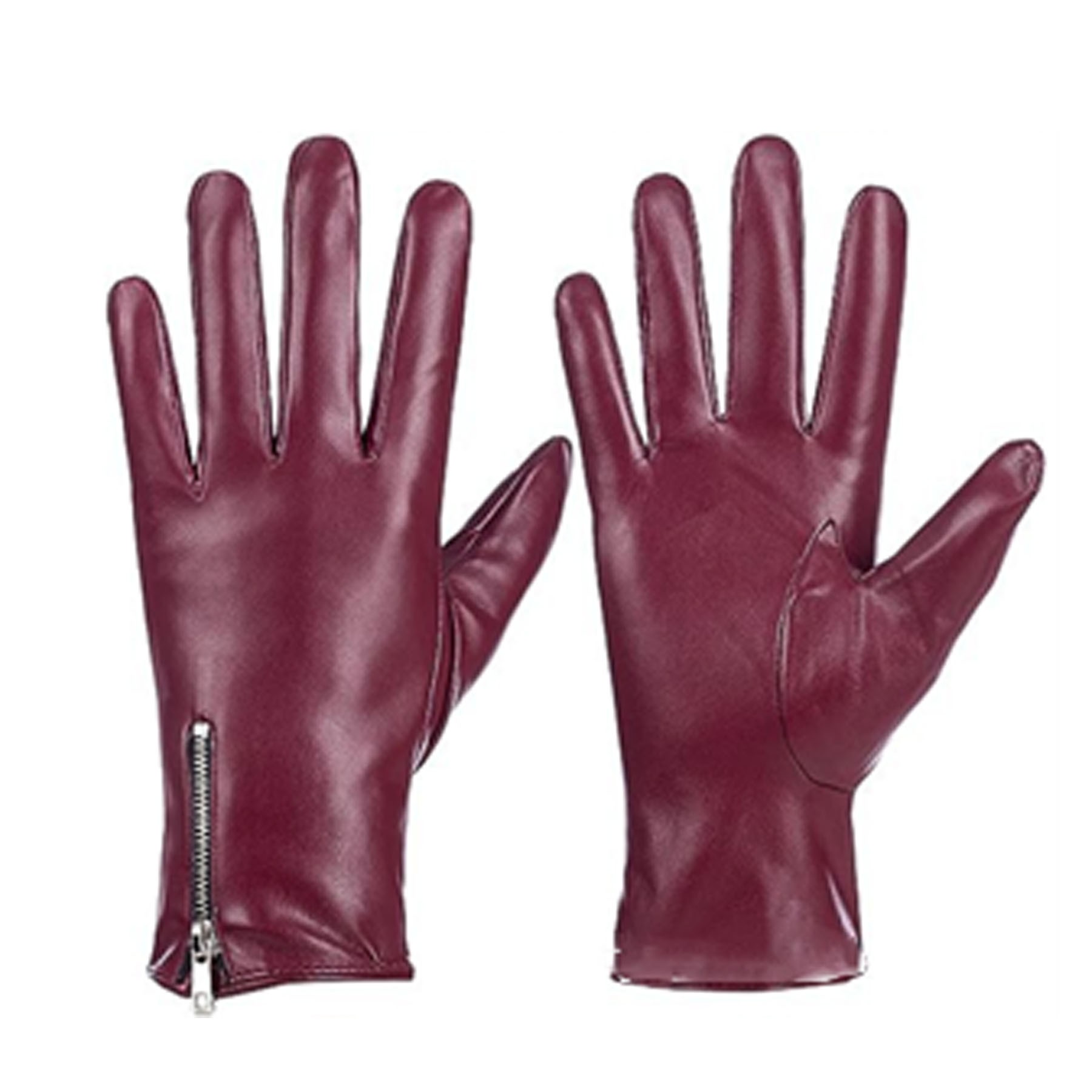 Womens Leather Touchscreen Gloves 3