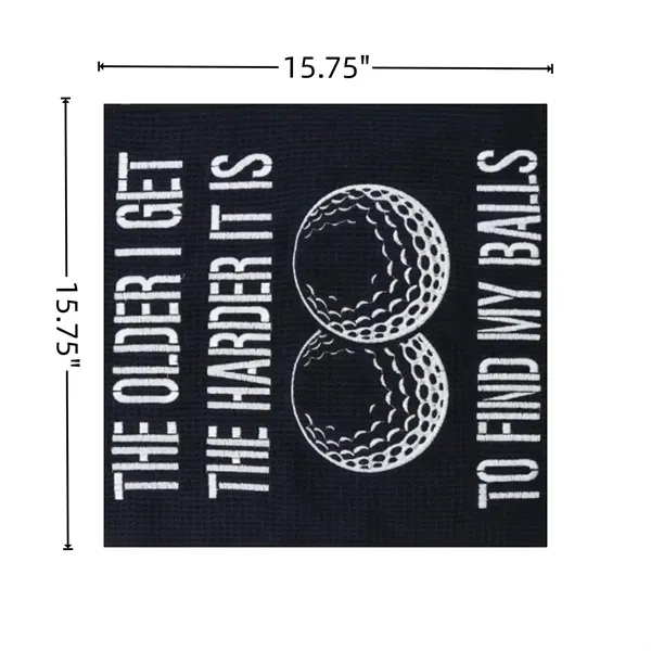 15.75"x15.75" Golf Waffle Towel - Premium Quality 8