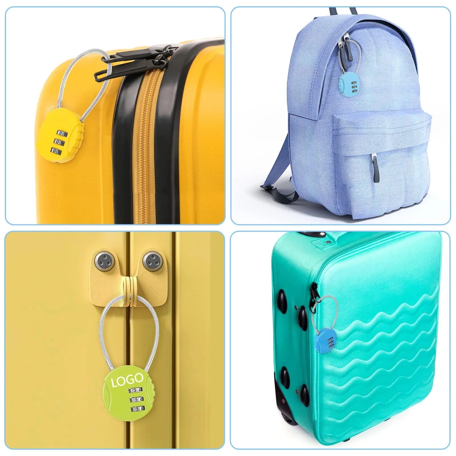 Portable Resettable Bag Luggage Gate Lock 3