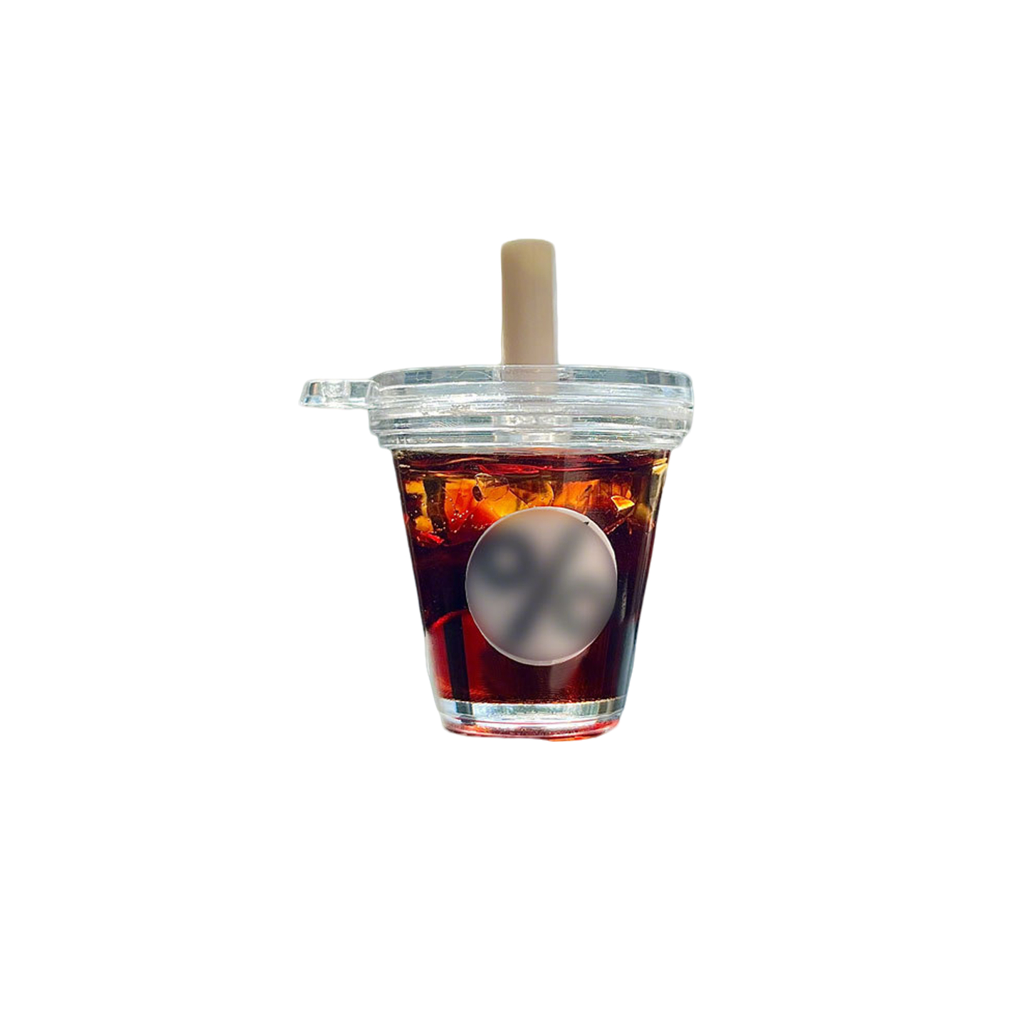 Mini Acrylic Iced Americano Coffee Keychain Magnet 2