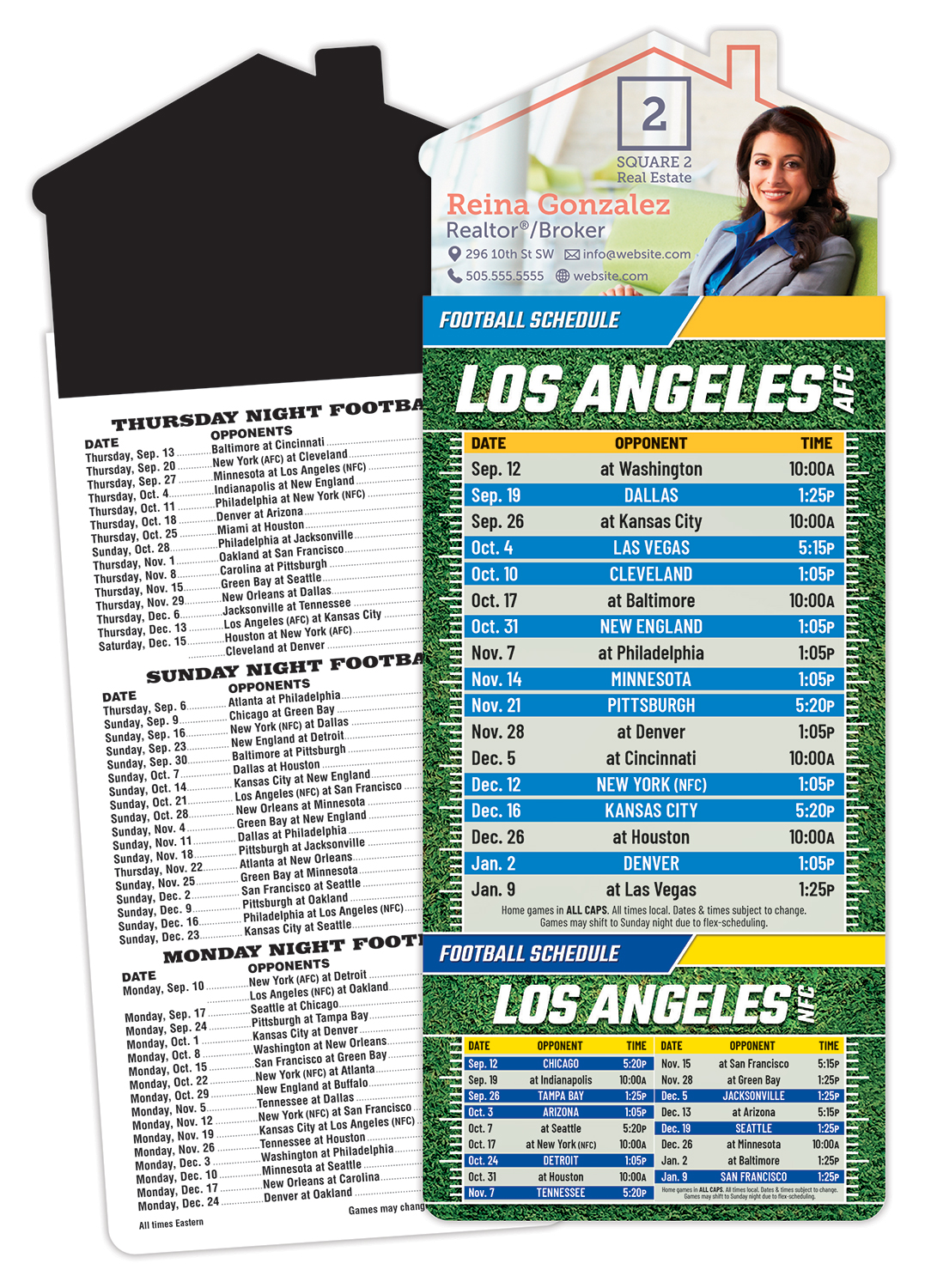 Magna-Card House Shape Magnet Football Schedules (3.5x9) 4