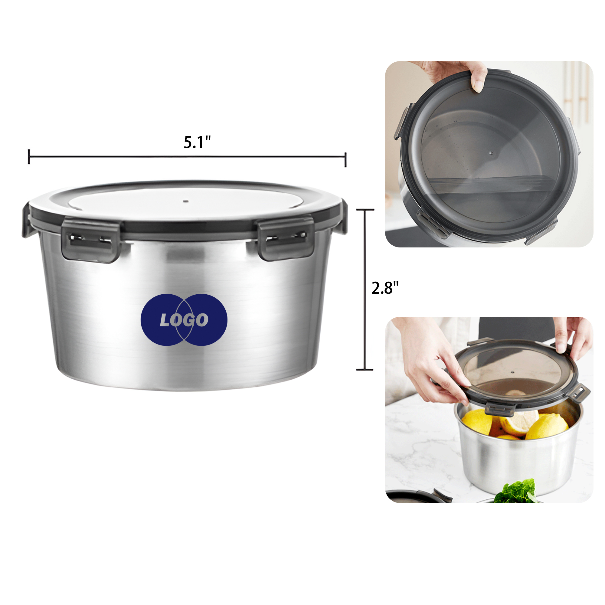 Hygienic 20 OZ Stainless Steel Food Storage Containers 1