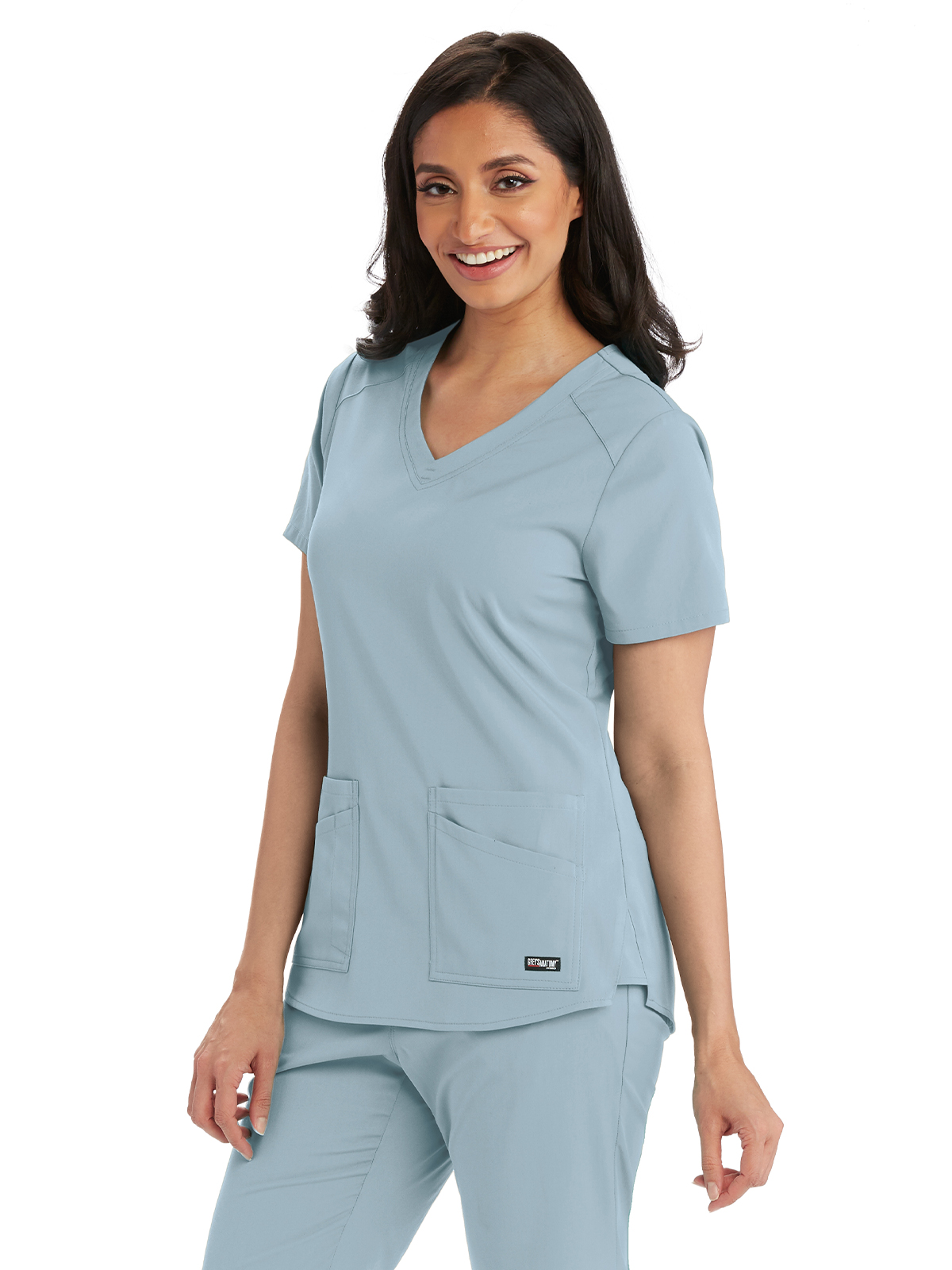 Grey's Anatomy Spandex Stretch - Women's Four-Pocket V-Neck Emma Scrub Top 28