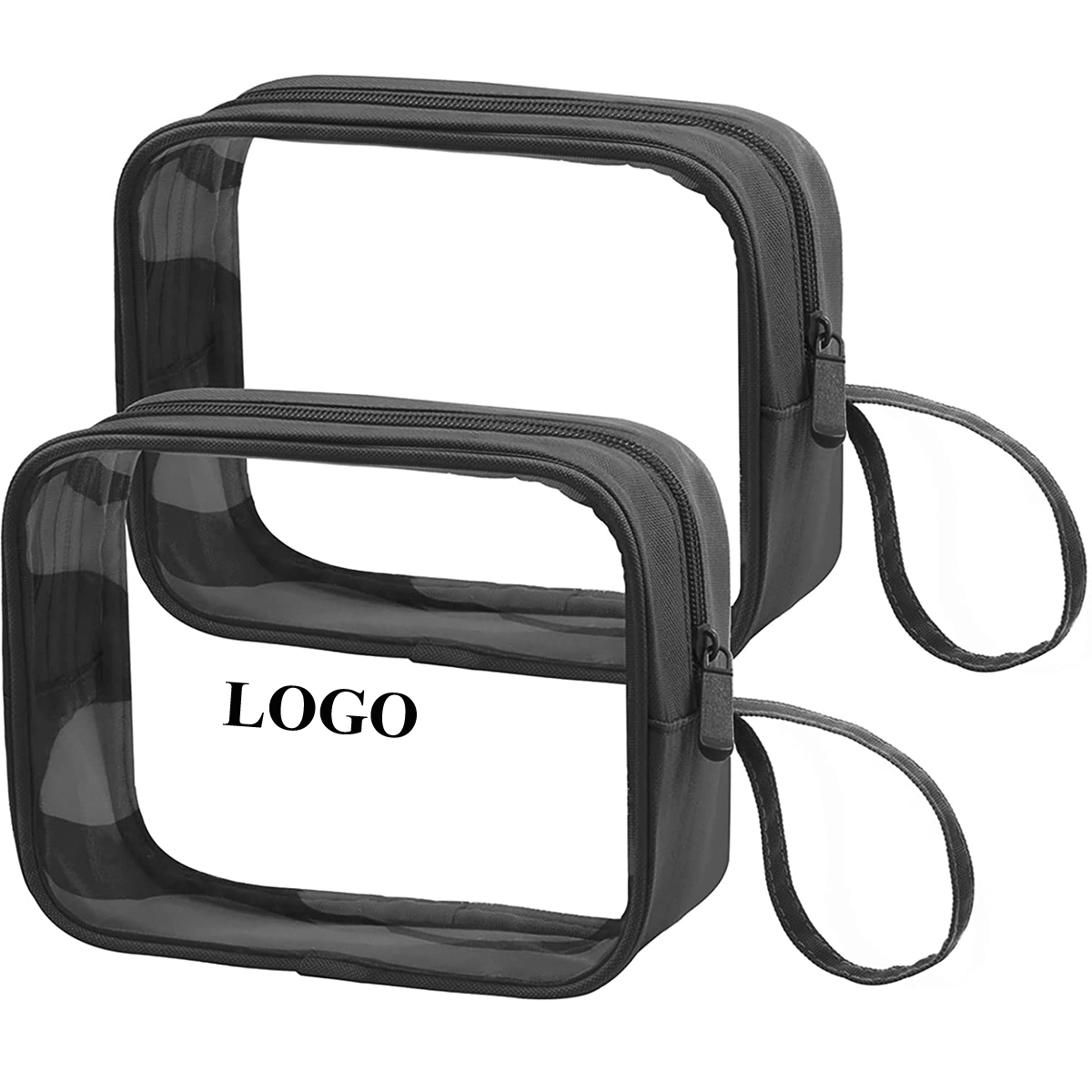 Pvc Zipper Pencil Pouch Transparent Travel Toiletry Bag 2