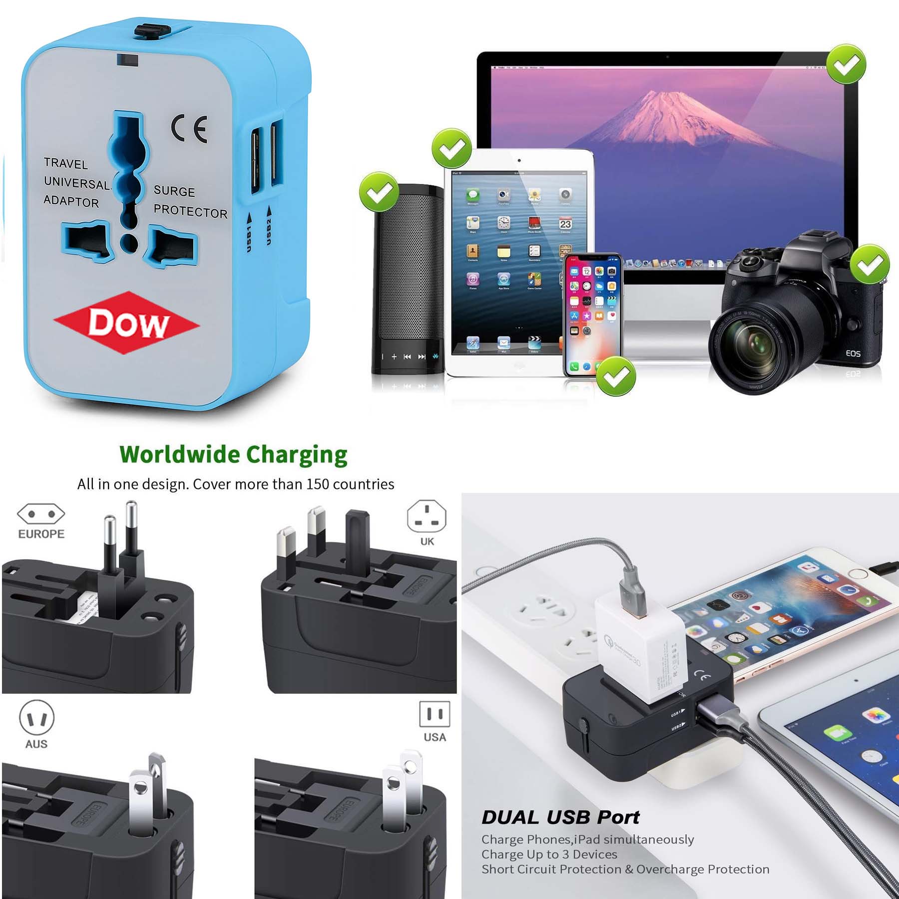 iBank ® Universal Travel Adapter, International Power Adapter. Free Shipping 3