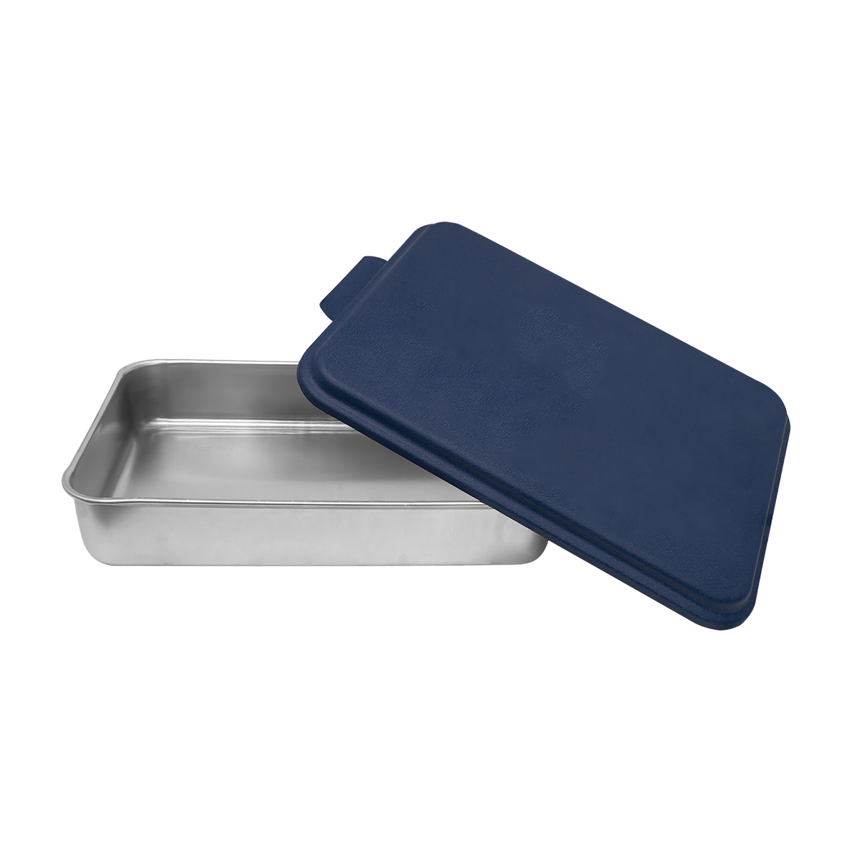 9" x 13" Aluminum Cake Pan with Navy Blue Lid 2