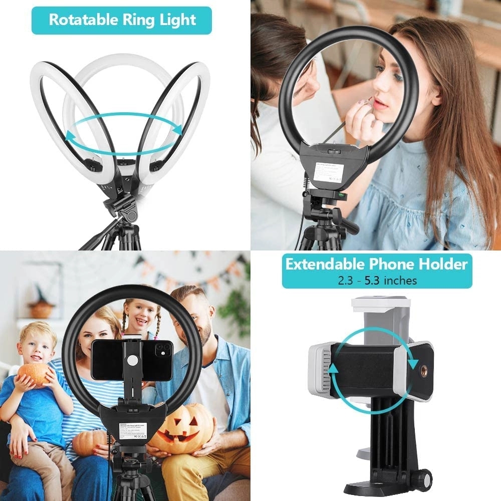 Ring Light with Tripod and Phone Holder 7
