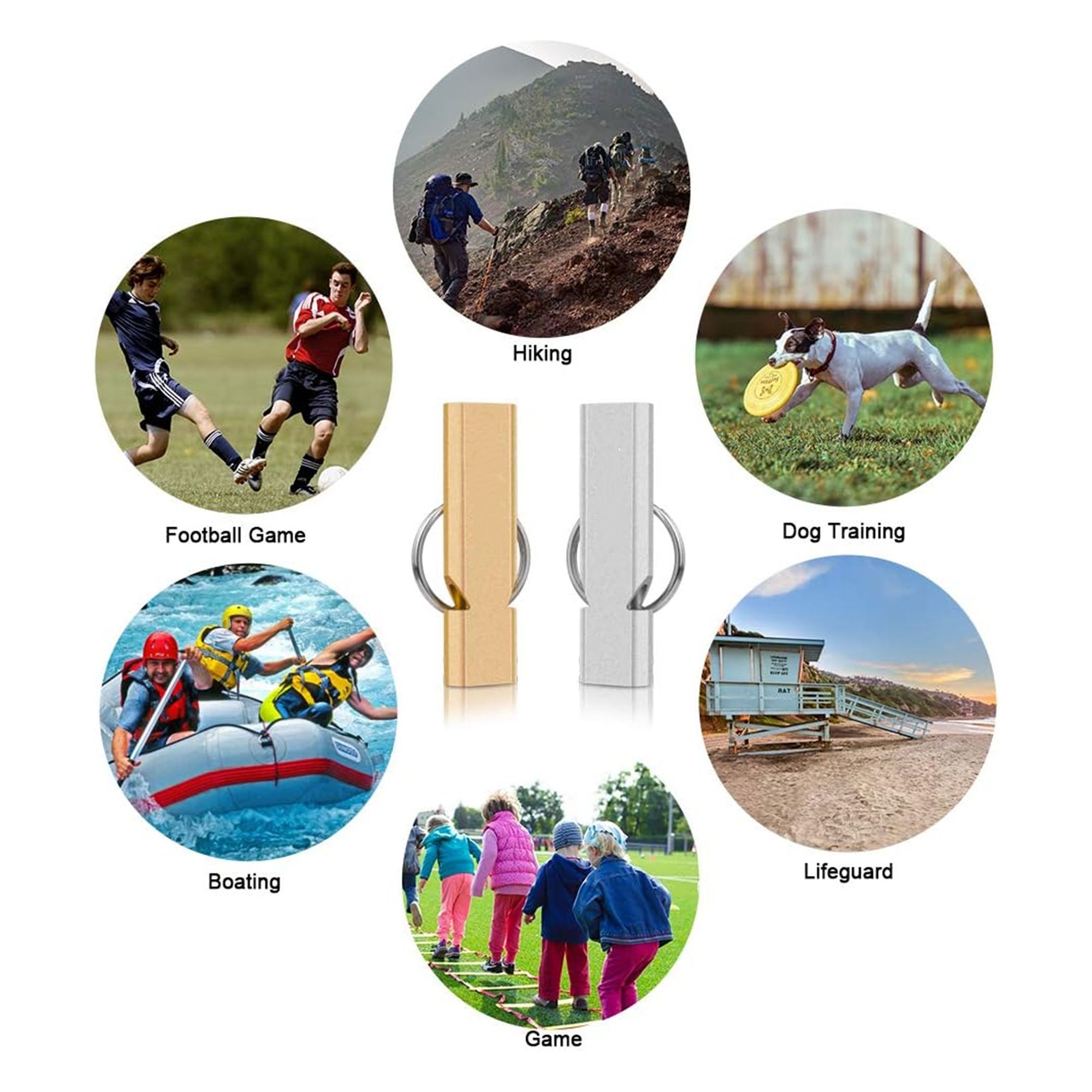 Emergency Survival Whistle With Keychain 2