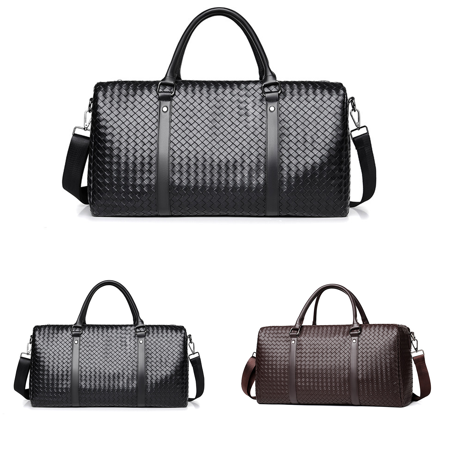 Large Capacity PU Leather Dry Wet Separation Duffel Bag 10