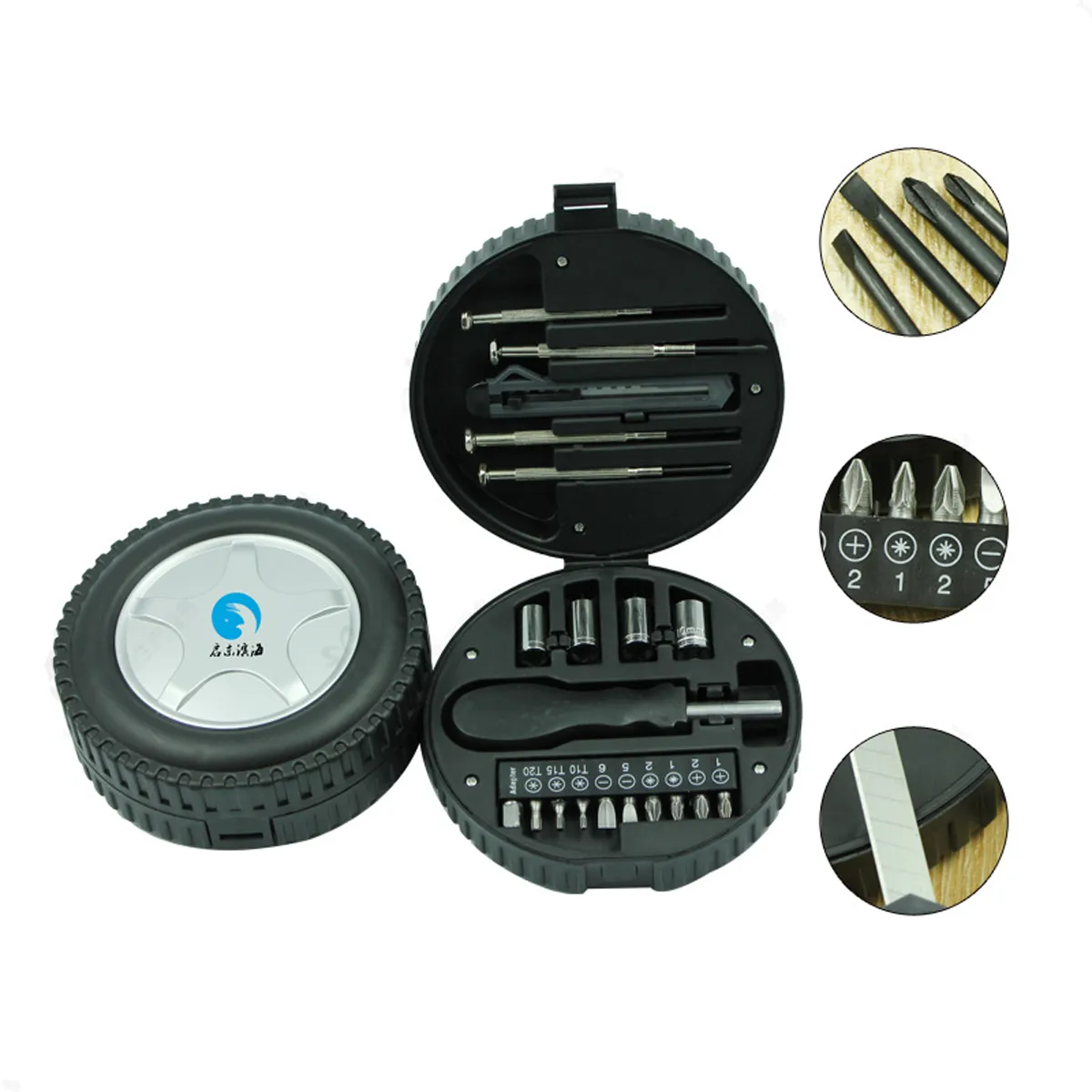 Portable Repairing Multifunction Tire Shaped Tool Set Kit 5