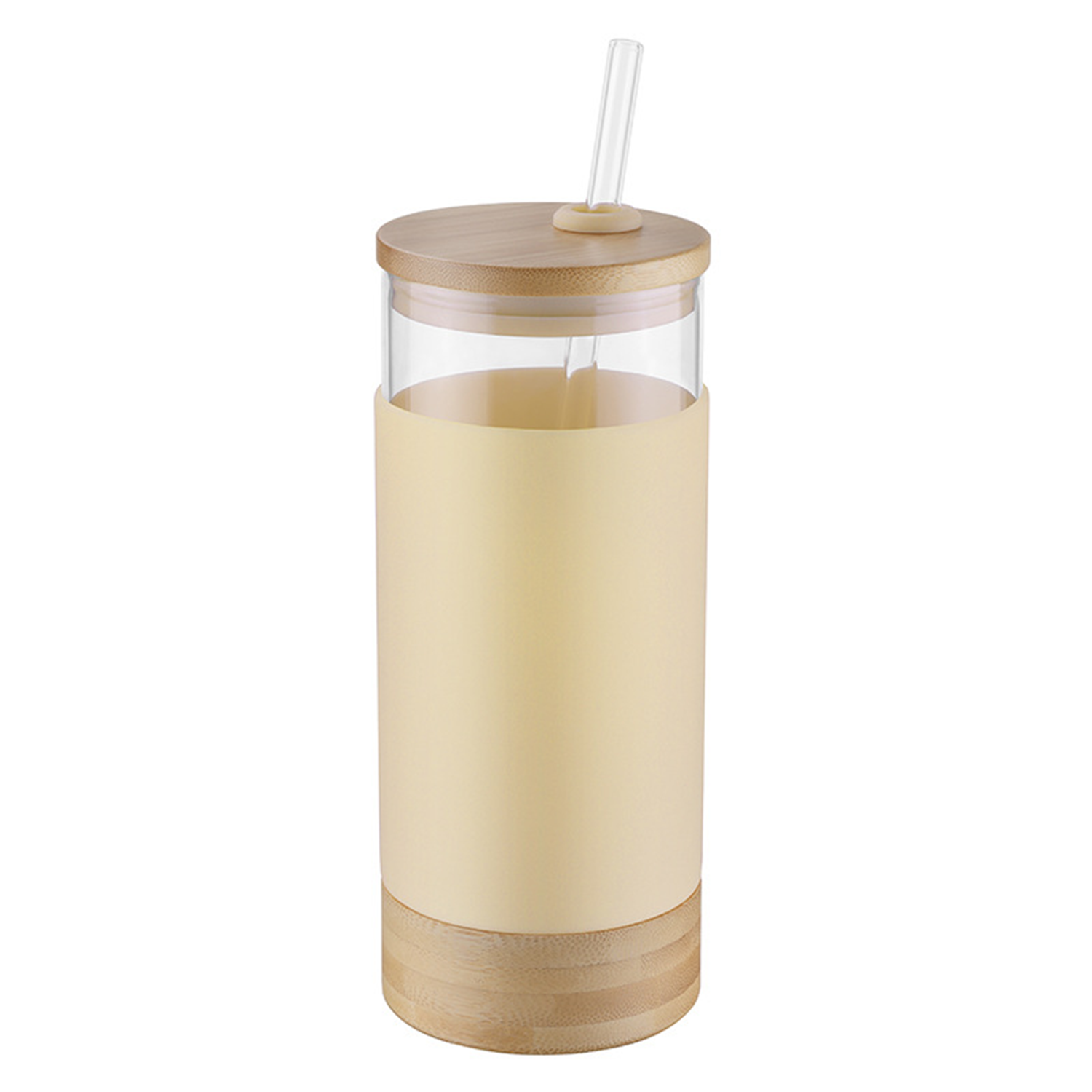 12Oz Glass Tumbler With Straw And Lid 4
