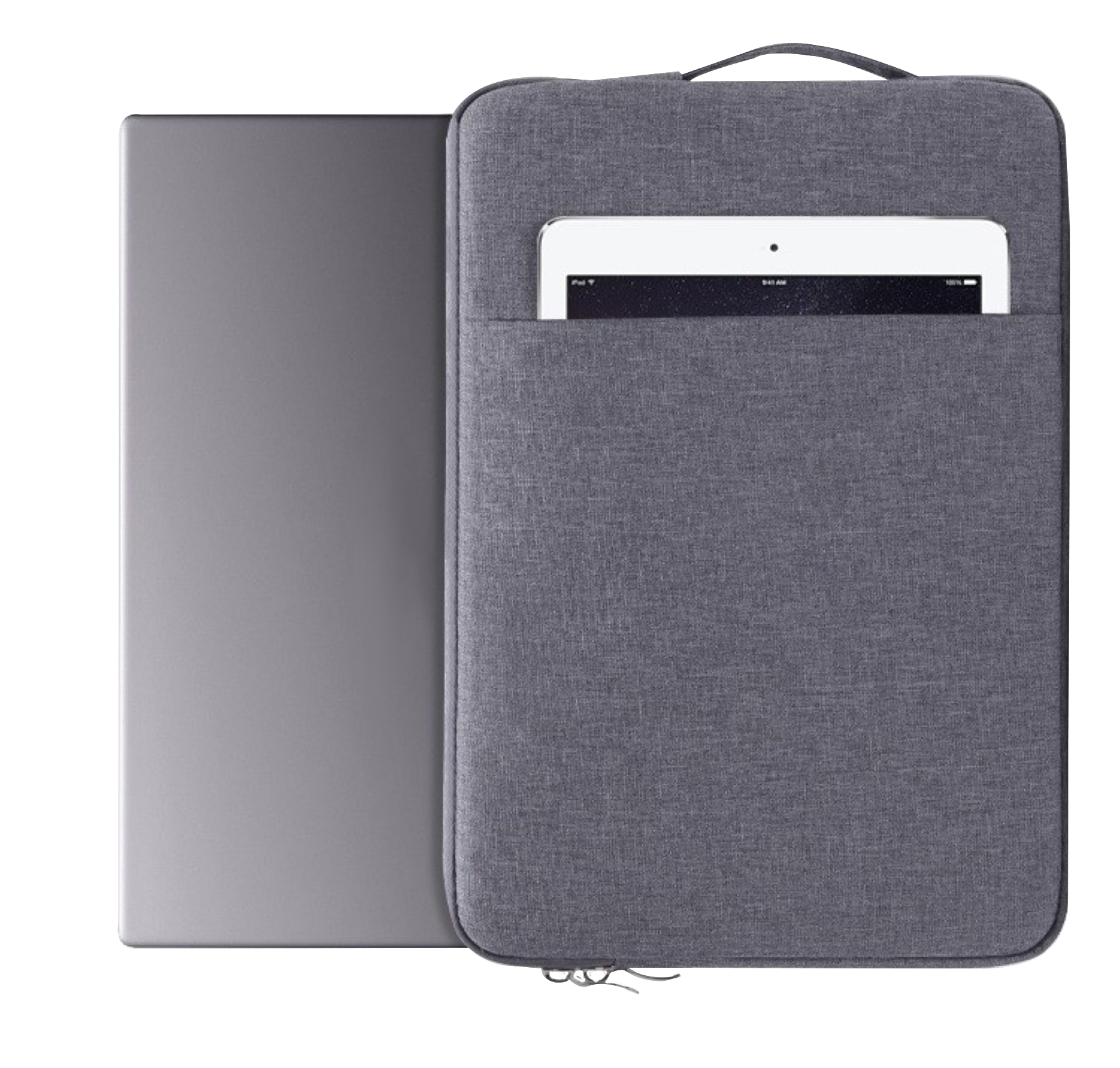 Jacquard Laptop Sleeve with Front Pocket and Carry Handle 3
