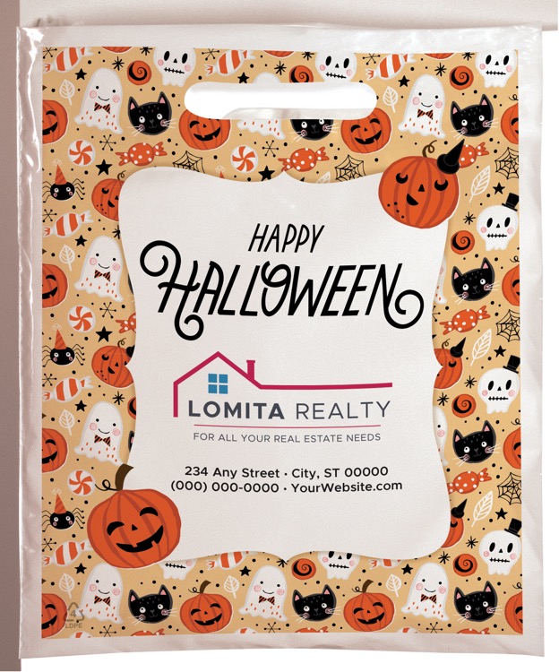 Halloween Scatter Design 3 Plastic Bag (7.5" x 9")