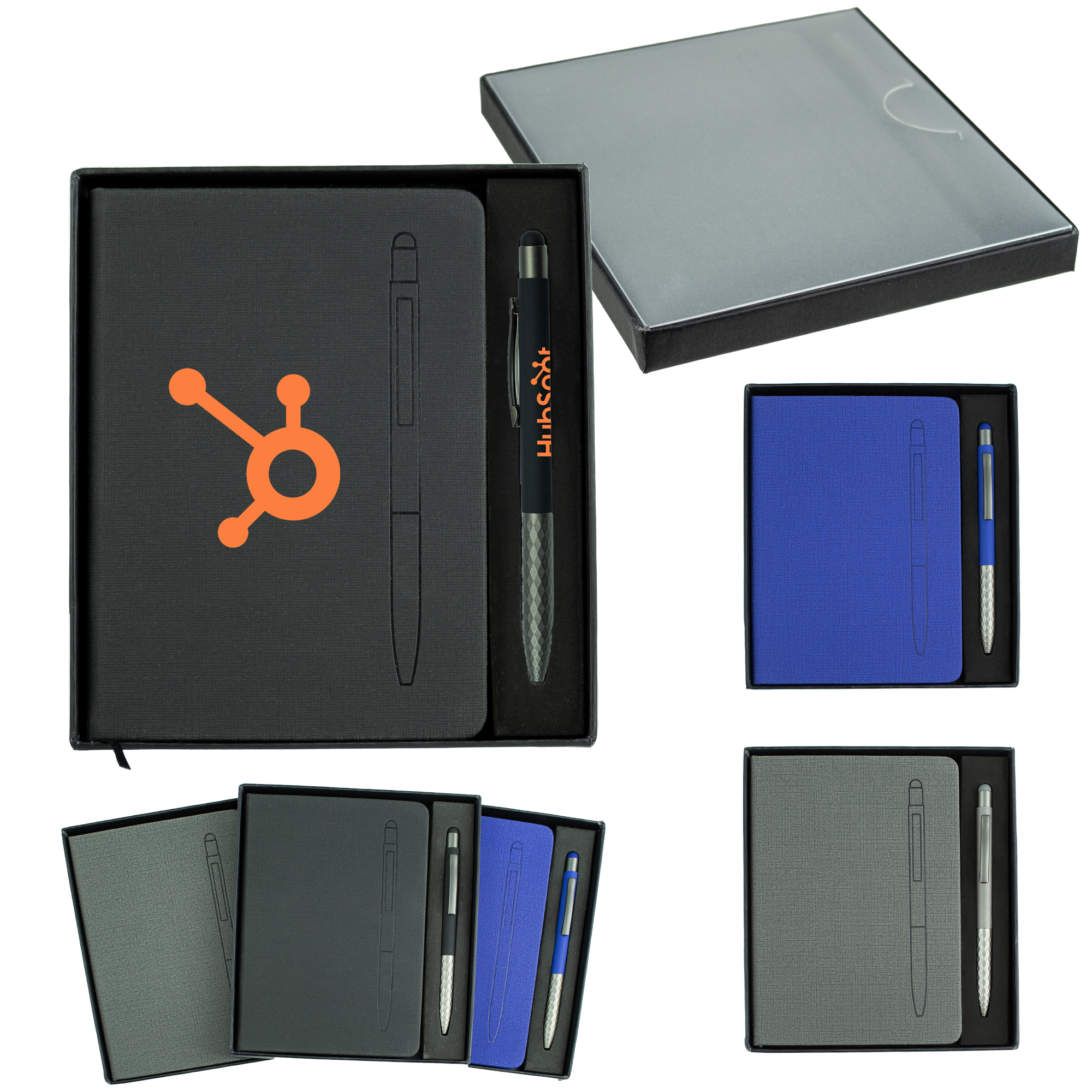 7.5" X 6-5/8" Notebook with Soft Touch Aluminum Pen 2