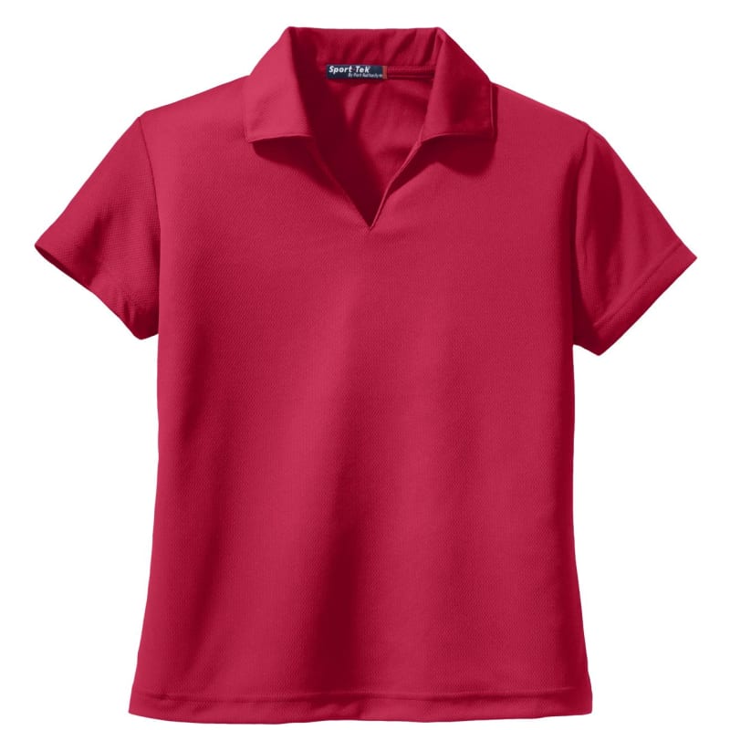 Sport-Tek Women's Dri-Mesh V-Neck Polo. 2