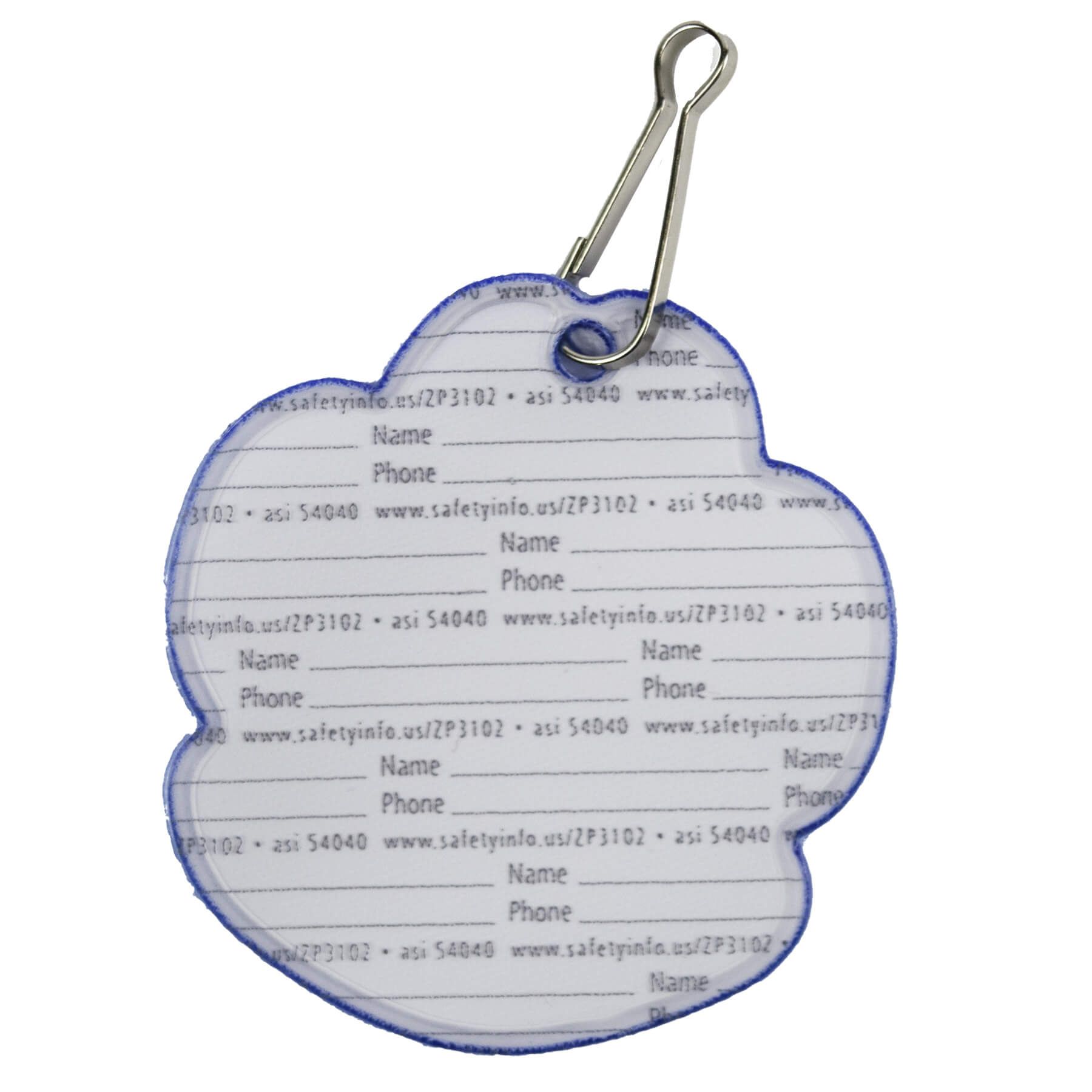 Paw Print Reflective Zipper Pull 3