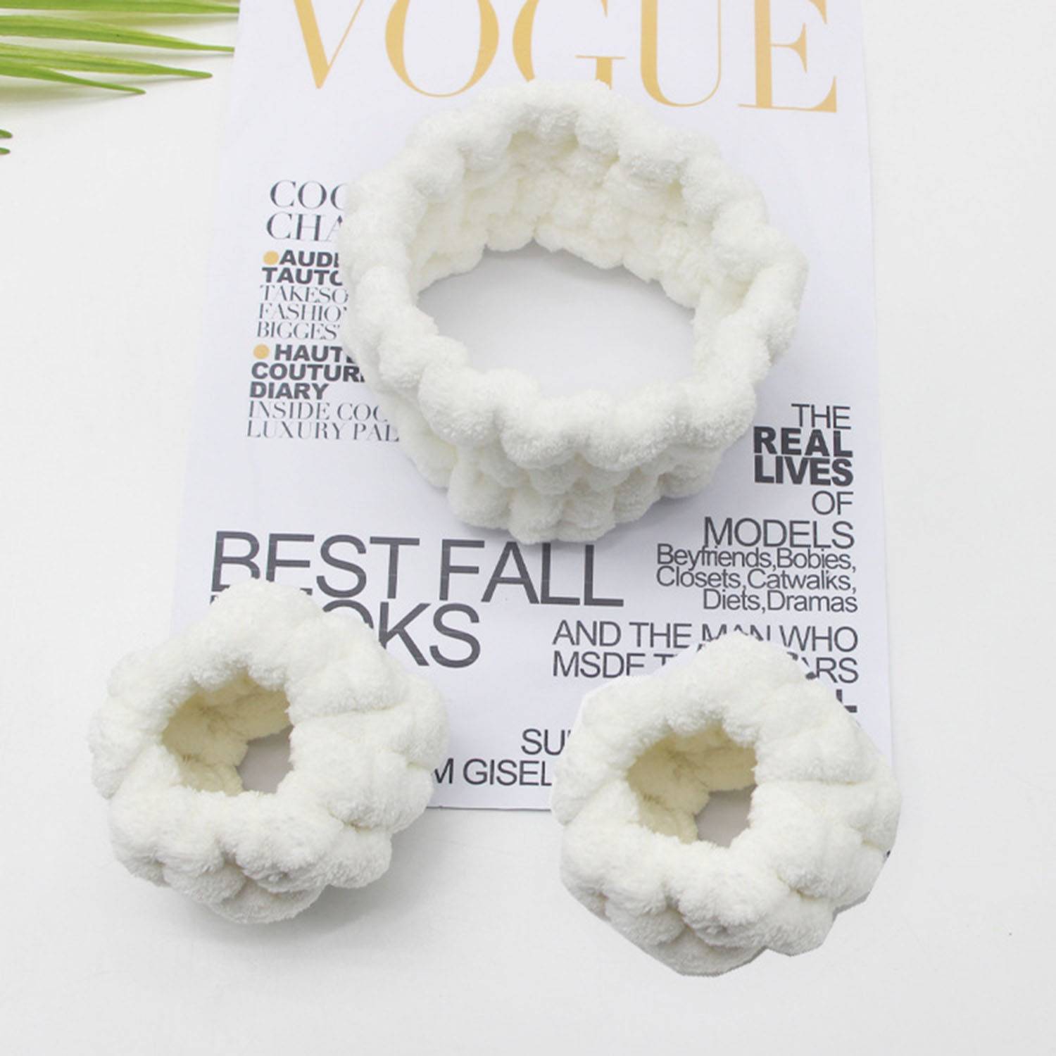Wide-brimmed girls' makeup face wash mask headband 7