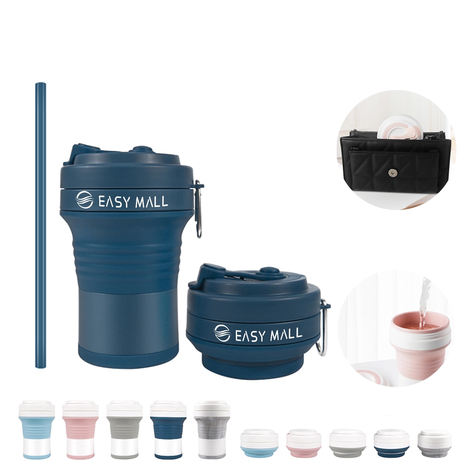 18oz Collapsable Silicone Coffee Cup 3