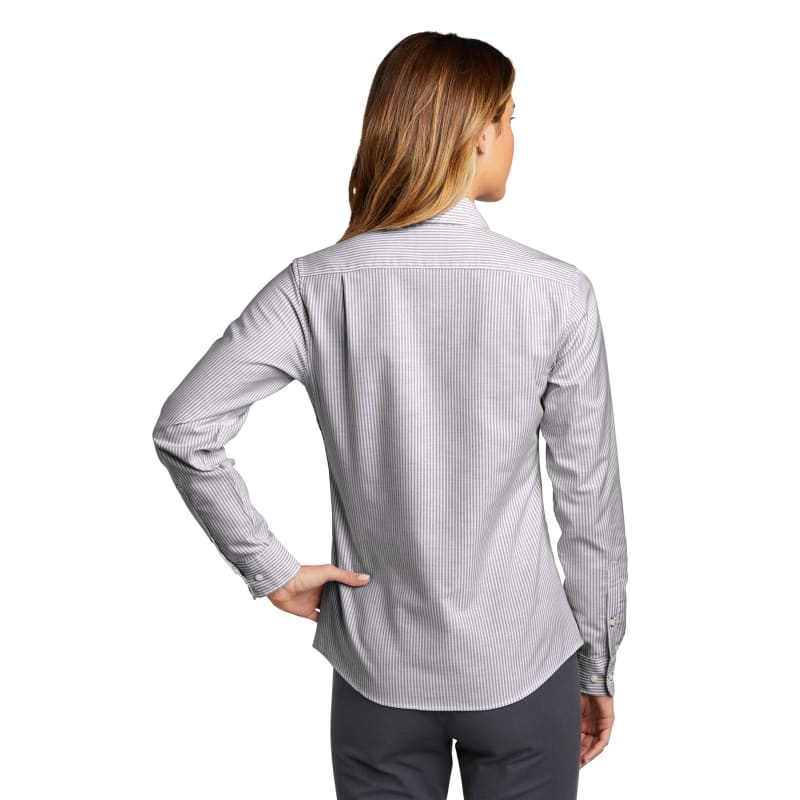 Port Authority Ladies SuperPro Oxford Stripe Shirt. 8