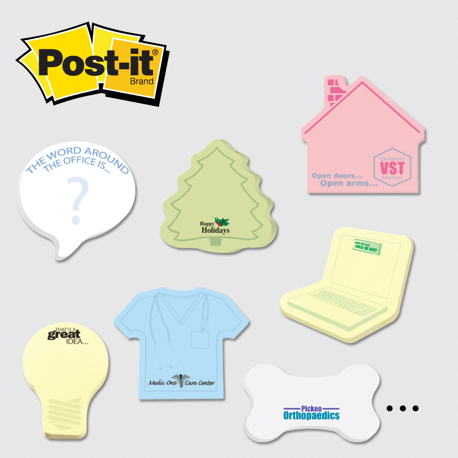 Post-it® Custom Printed Notes Shapes — Large -  1