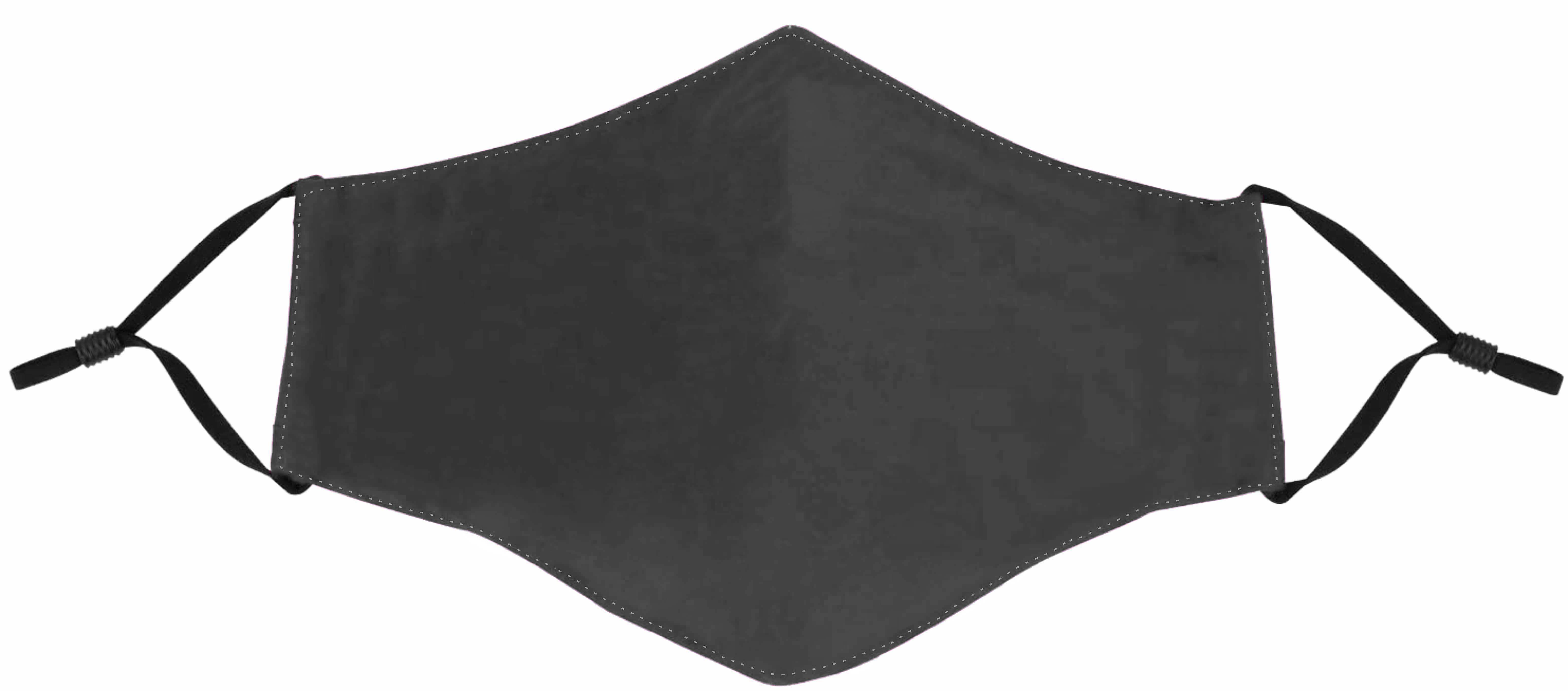 Black Face Mask with Adjustable Ear Loops 1