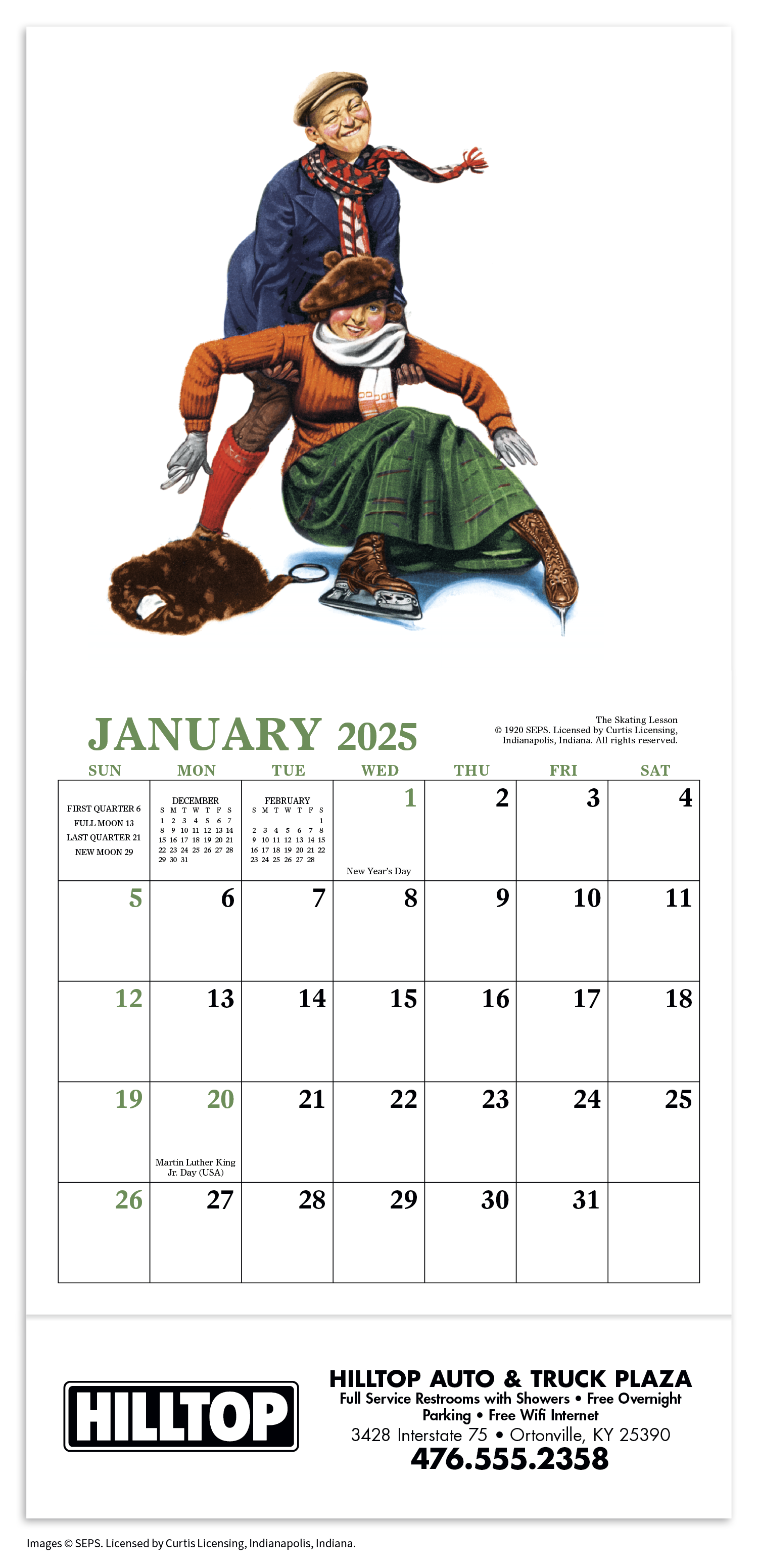 HotLine® Products Norman Rockwell Mini Calendar 33
