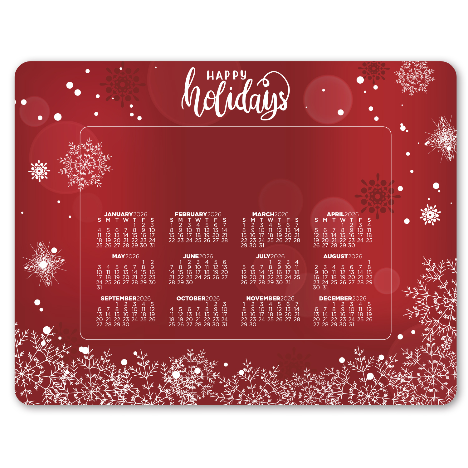 Holiday Calendar Punch Out Picture Frame 1