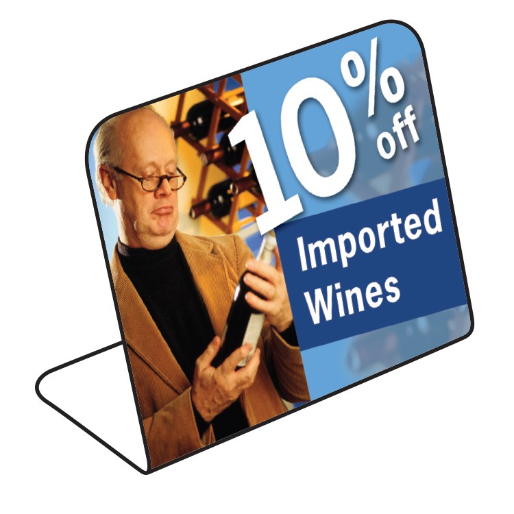 Slant Back Counter Sign w/ Radius Corners 1