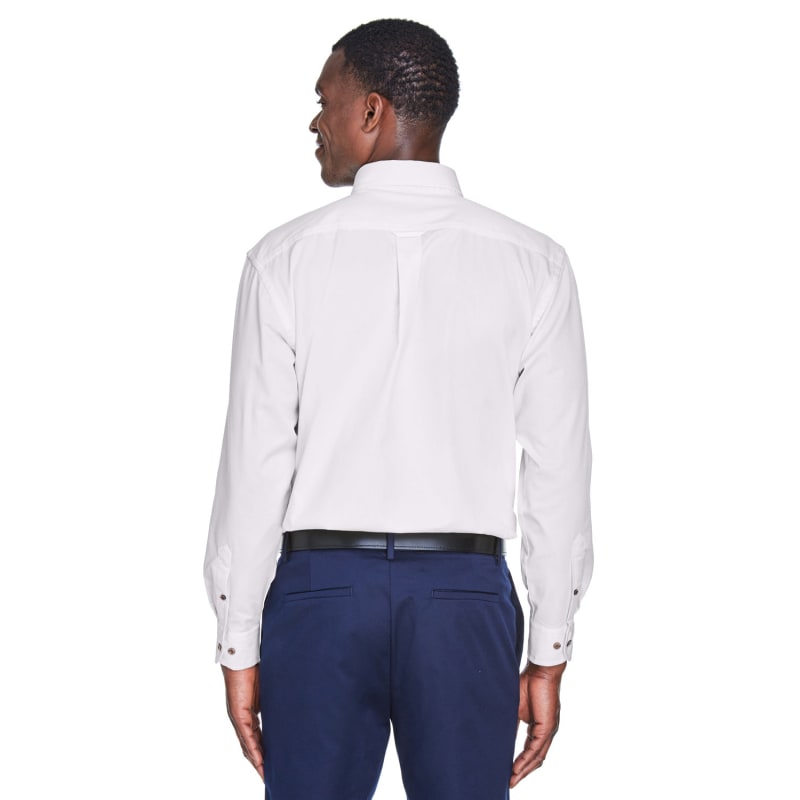 Harriton Men's Tall Easy Blend™ Long-Sleeve Twill Shirt With Stain-Release 10
