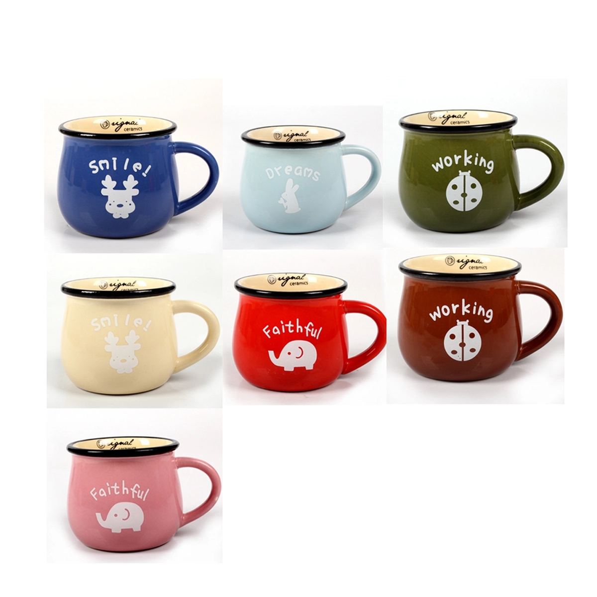 12 oz. High Quality Traditional Ceramic Coffee Mugs 3