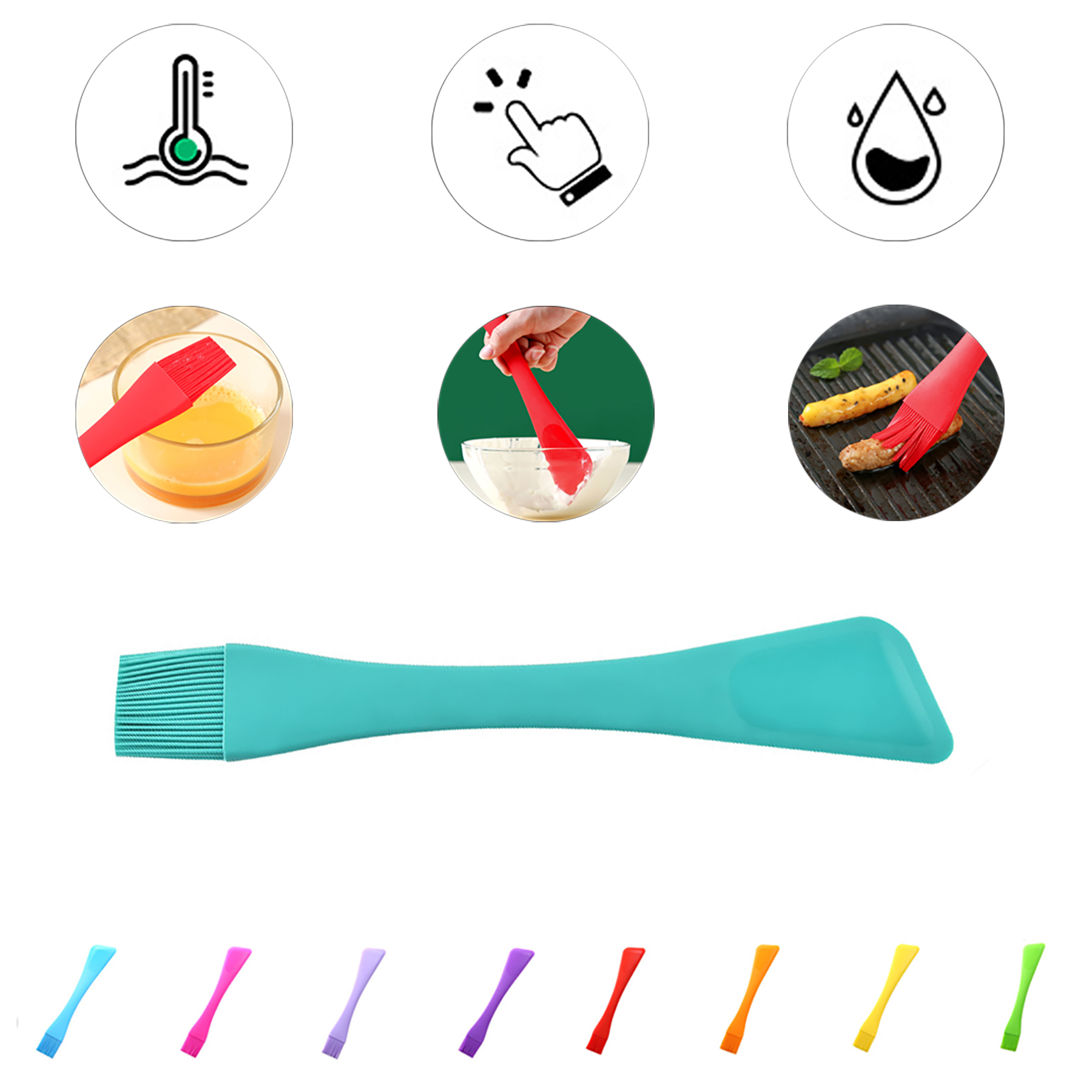2-in-1 Silicone Spatula Food Brush 2
