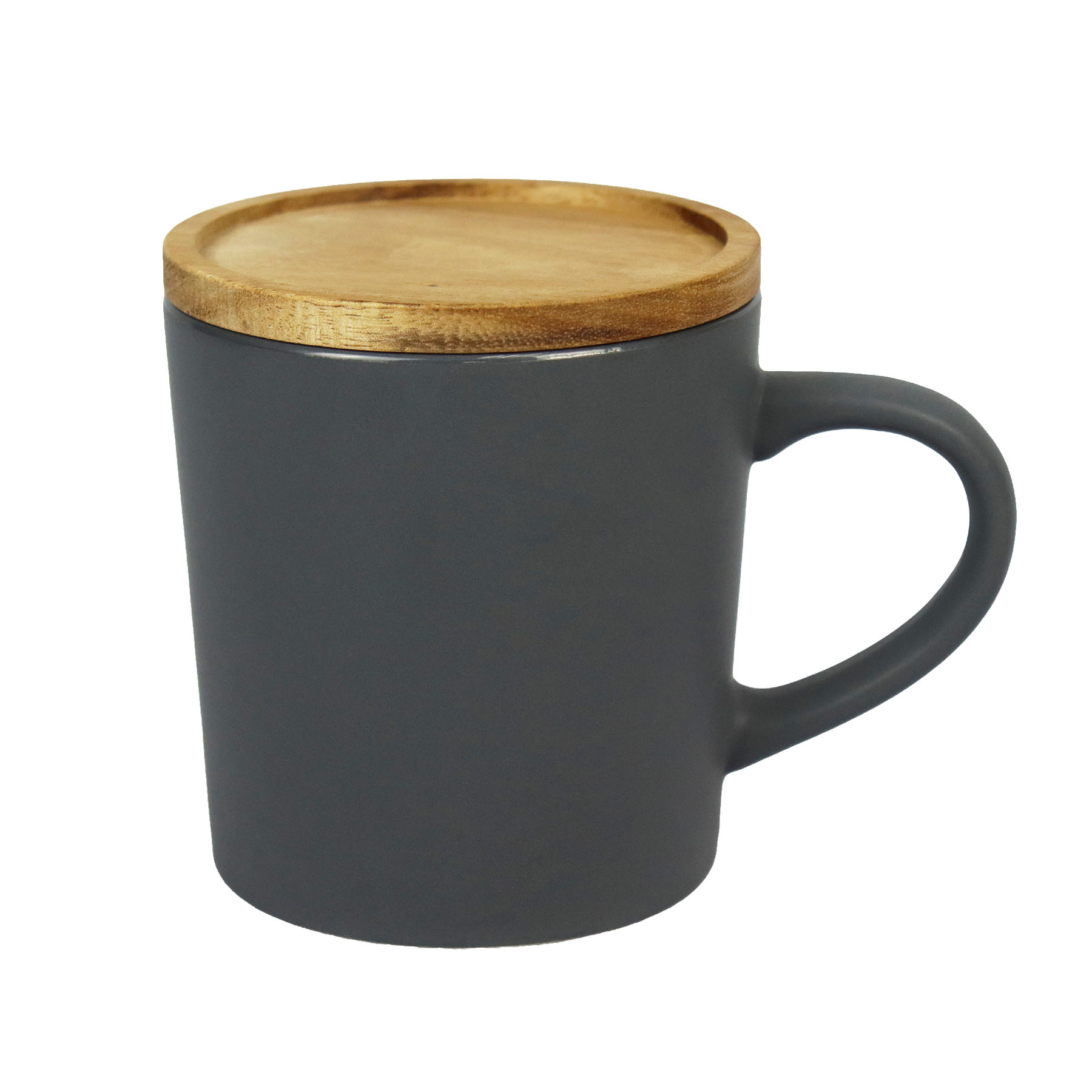 16 oz. Coffee Ceramic Mug with Wood Lid 4