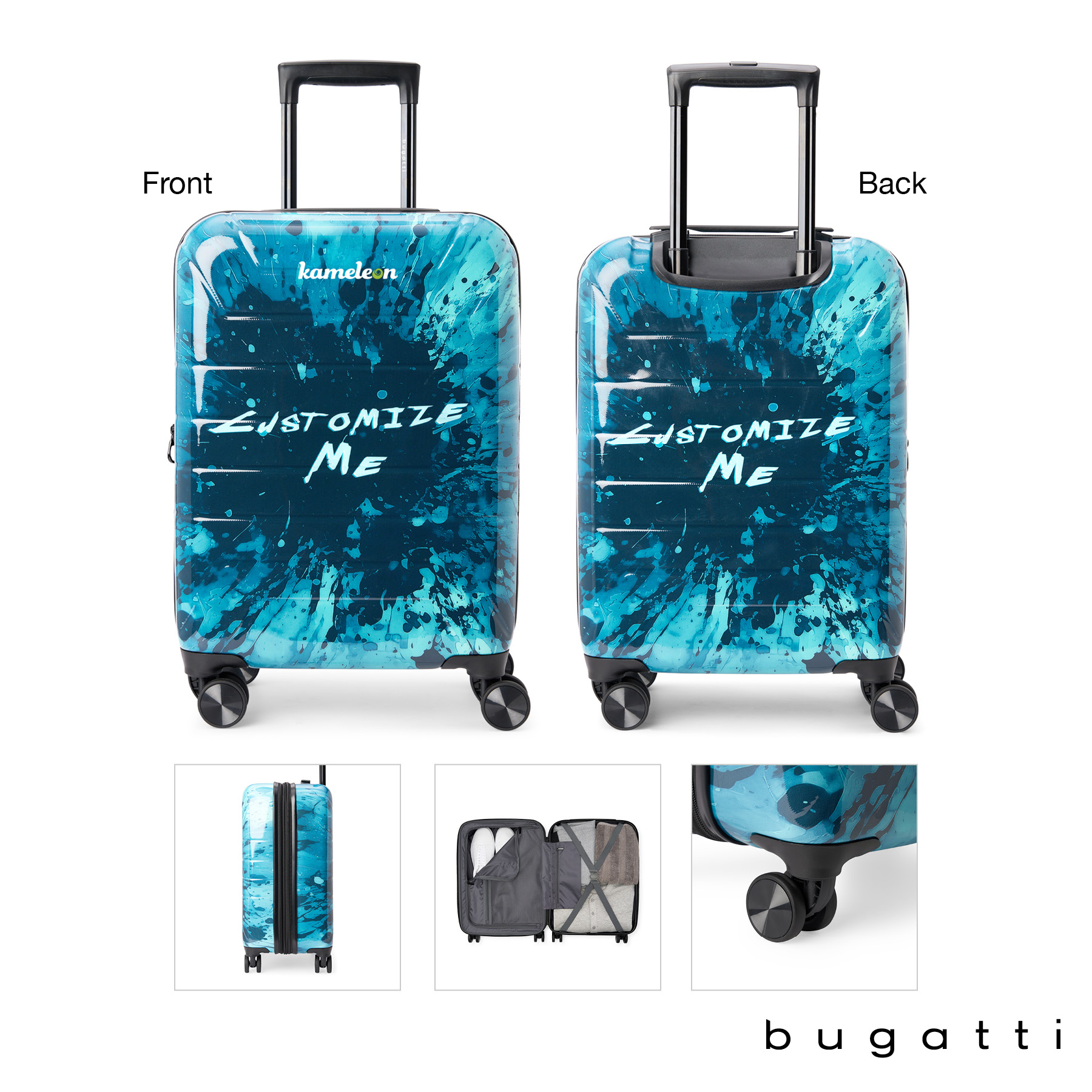 Bugatti Customizable Carry-On Luggage 36