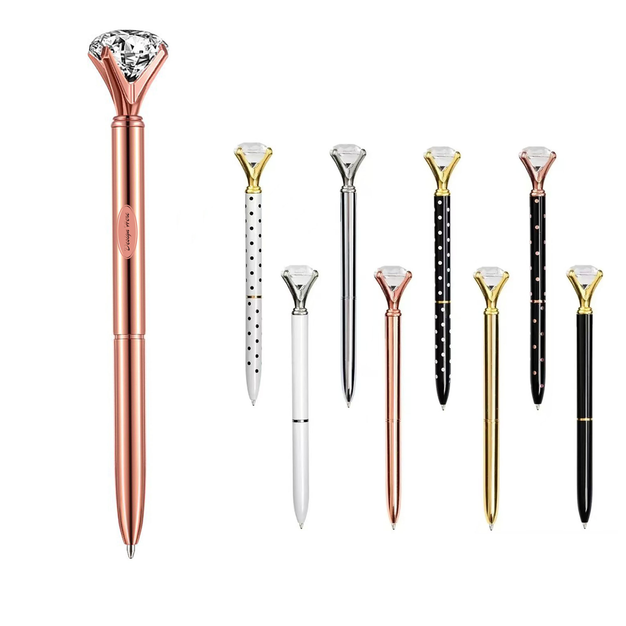 Luxury Diamond Crystal Ballpoint Pen, Metal Body for Precision 5