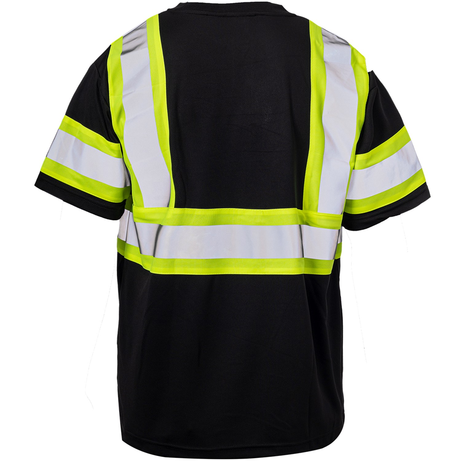 3.8 oz. Polyester Class 3 Reflective Tape Safety T-Shirt with Pocket 4