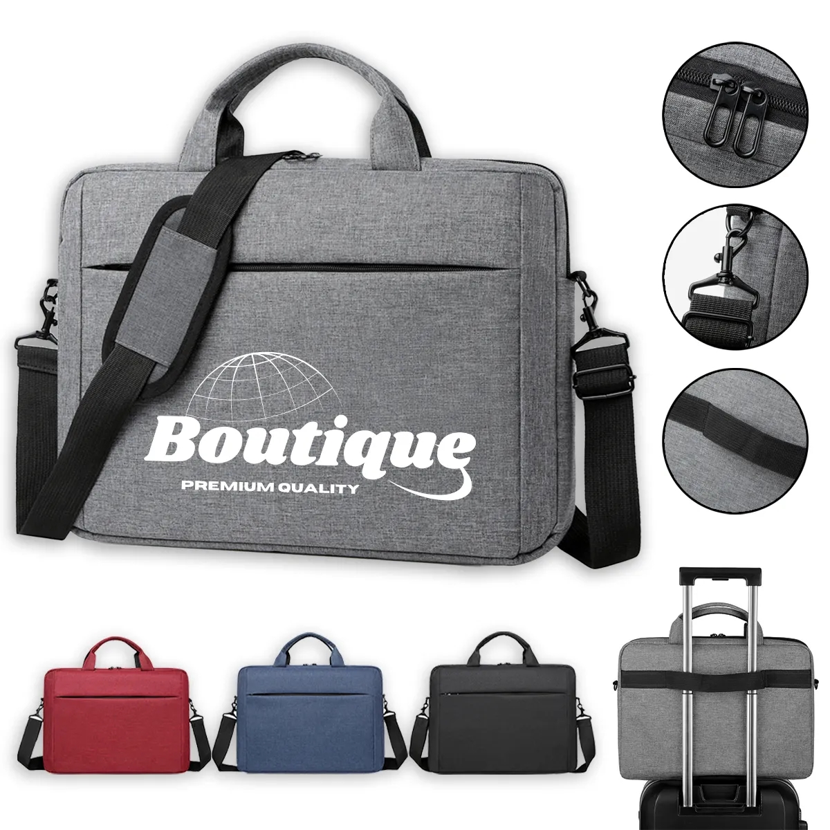 15-Inch Custom Laptop Shoulder Bag with Adjustable Strap 1