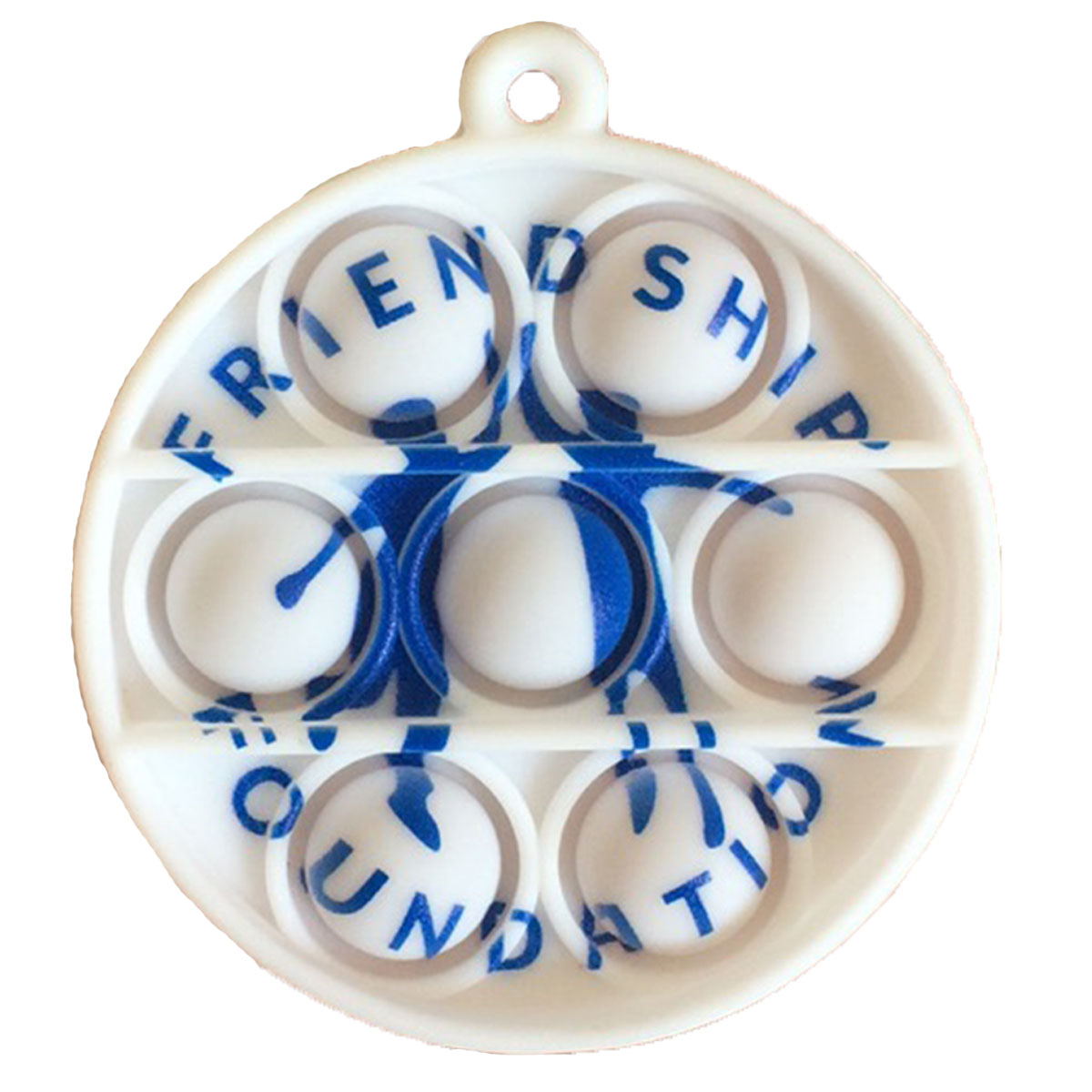 Fidget Popper Round Shaped Keychain - Full Color Imprint 7