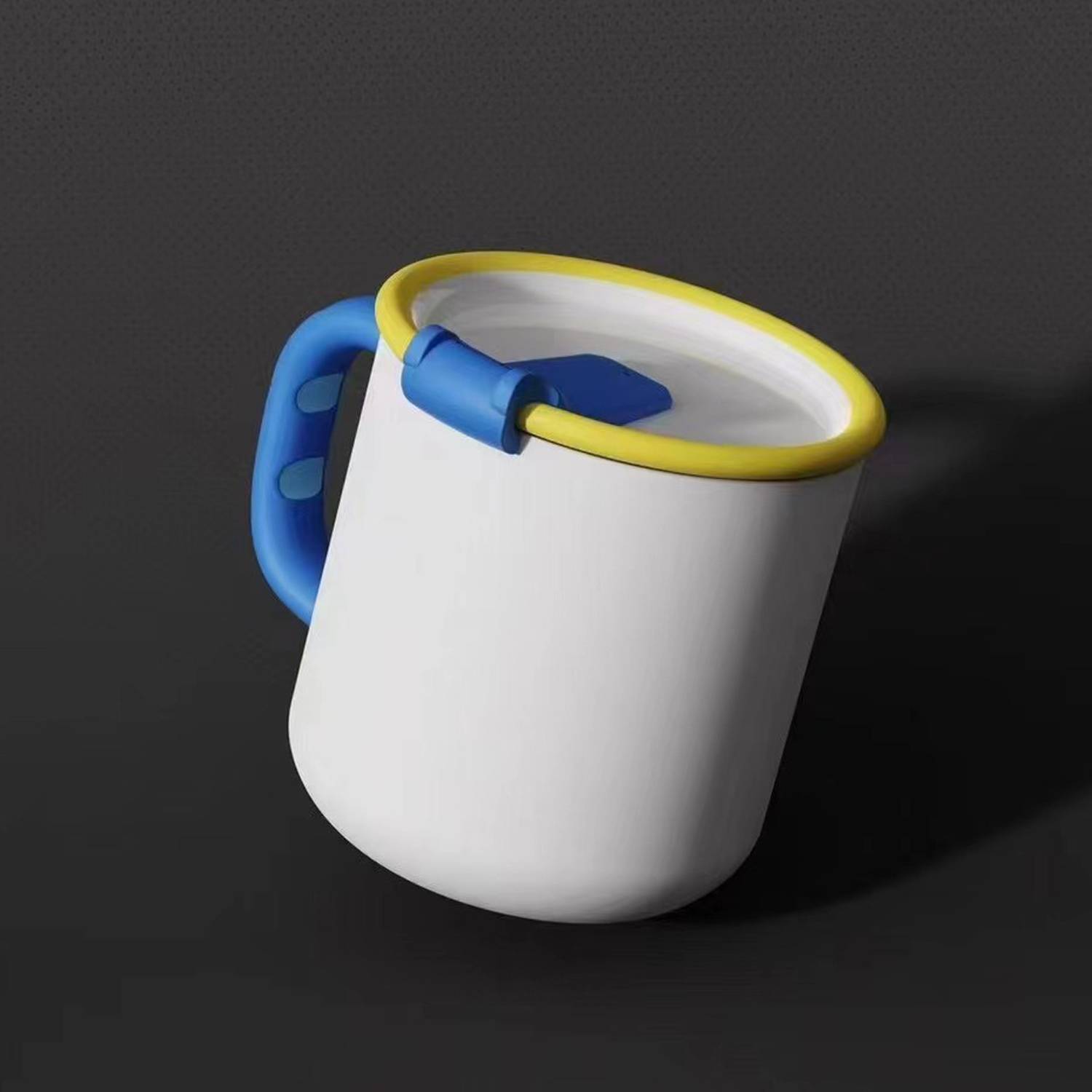 11.8 oz Ceramic Mug with Lid and Handle 3