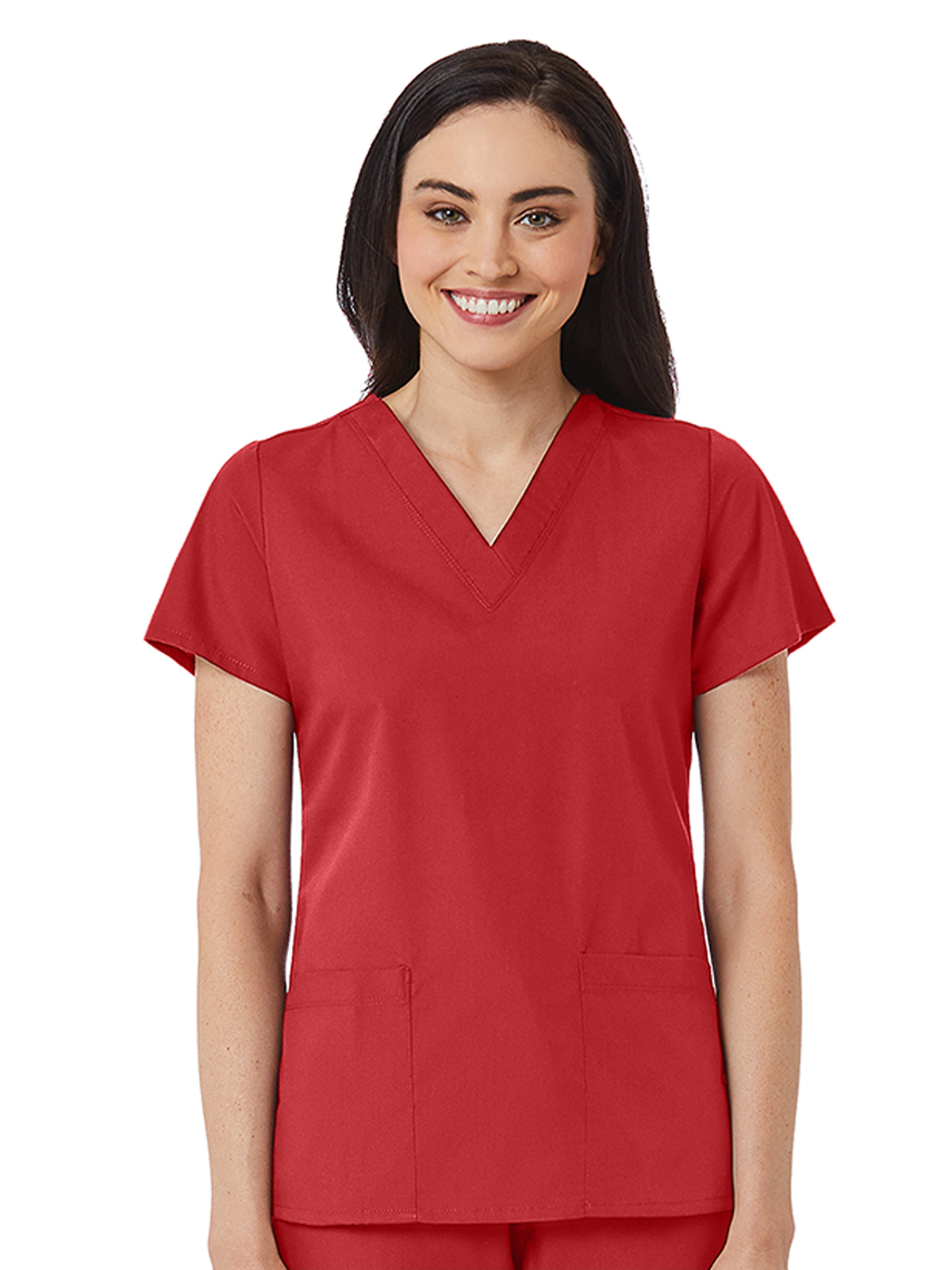Maevn - Red Panda - Women's V-Neck Two Pocket Top 14
