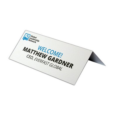 USA Made Laminated 1/2 Fold Table Tent Sign (5"Wx6"H)